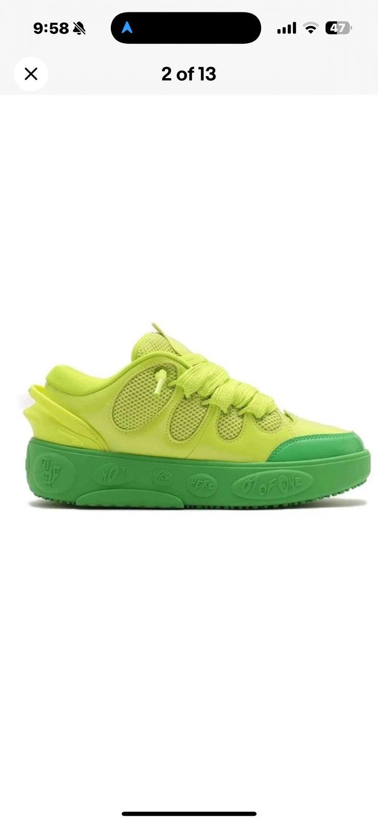 Puma PUMA Lamelo Ball LaFrance Assist Mens 9Green Lime Smash Size US 9 / EU 42 - 2 Thumbnail