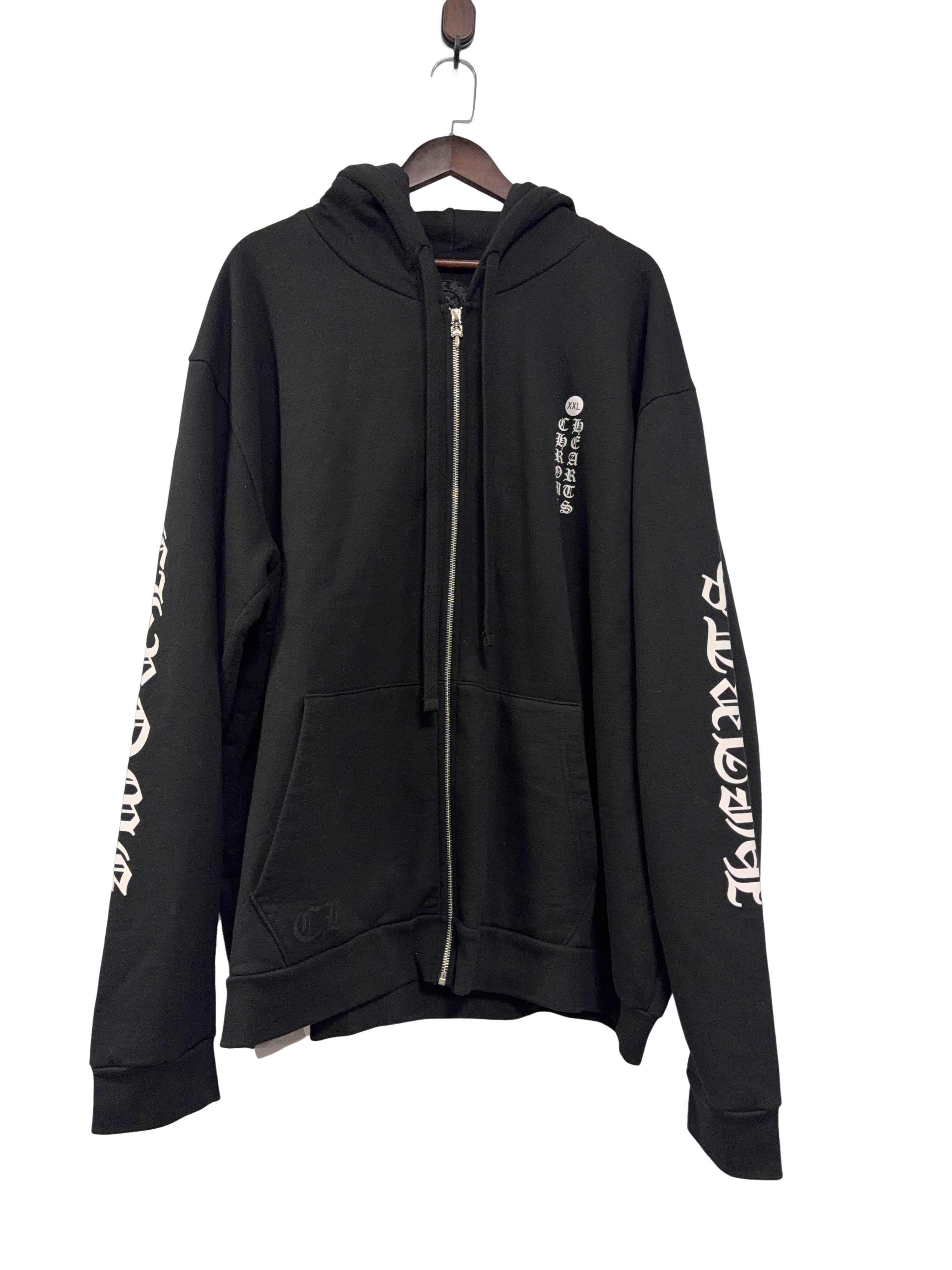 Chrome Hearts Chrome Hearts Foti Skull Spiral Logo Zip Up Hoodie