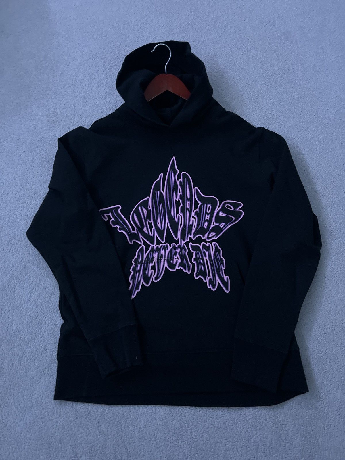 Juice Wrld x Vlone 999 スウェット パーカー パープル EXCLUSIVE DROP** Juice WRLD X VLONE Hoodie In Purple Legends