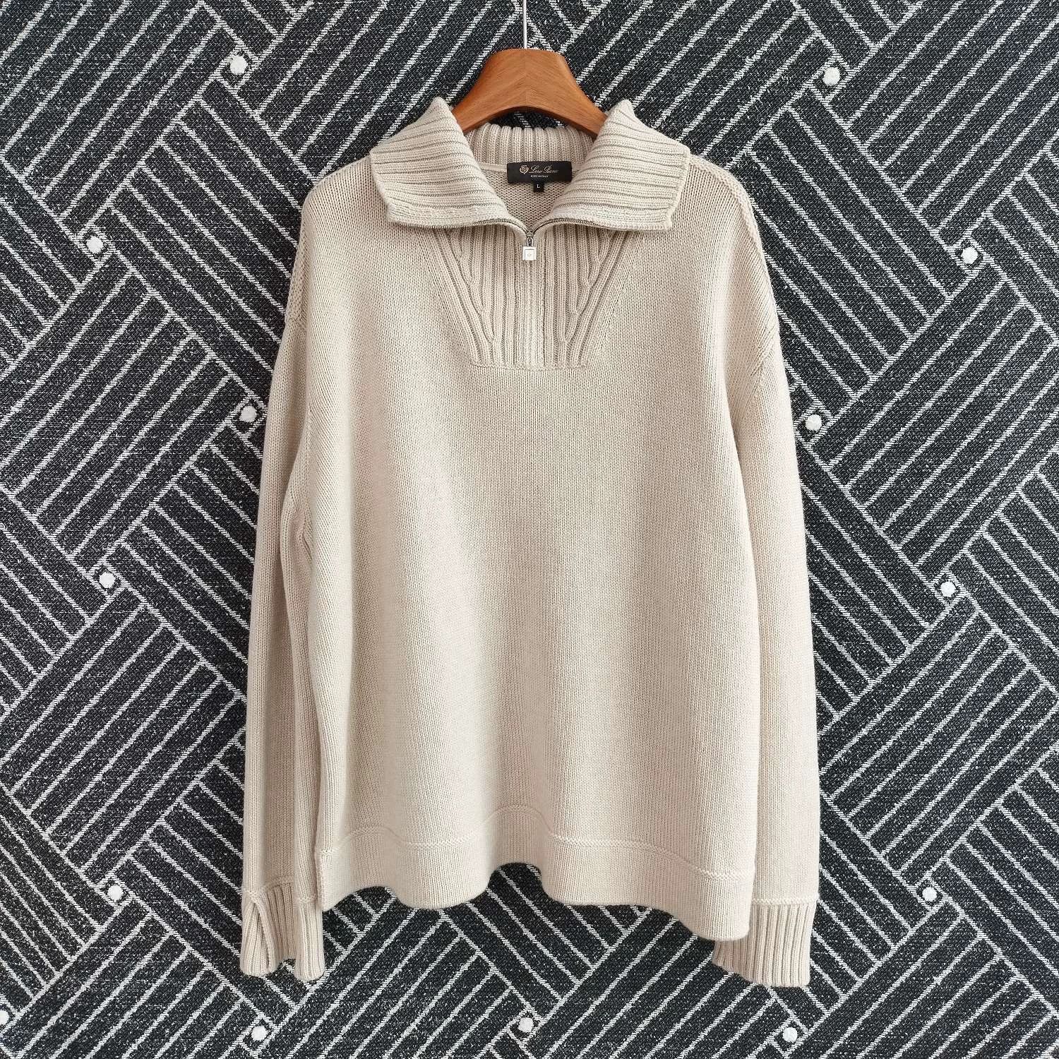 Loro Piana Loro Piana Unused Half-Zip Cashmere Sweater Women's L Size L / US 10 / IT 46 - 1 Thumbnail
