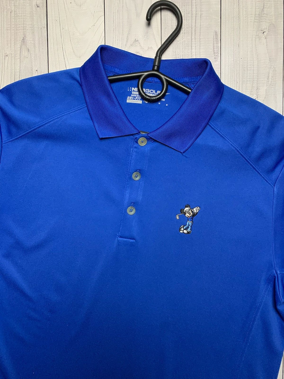 Nike × Vintage Vintage Nike X Mickey Mouse polo golf rare size M blue Size US M / EU 48-50 / 2 - 2 Thumbnail