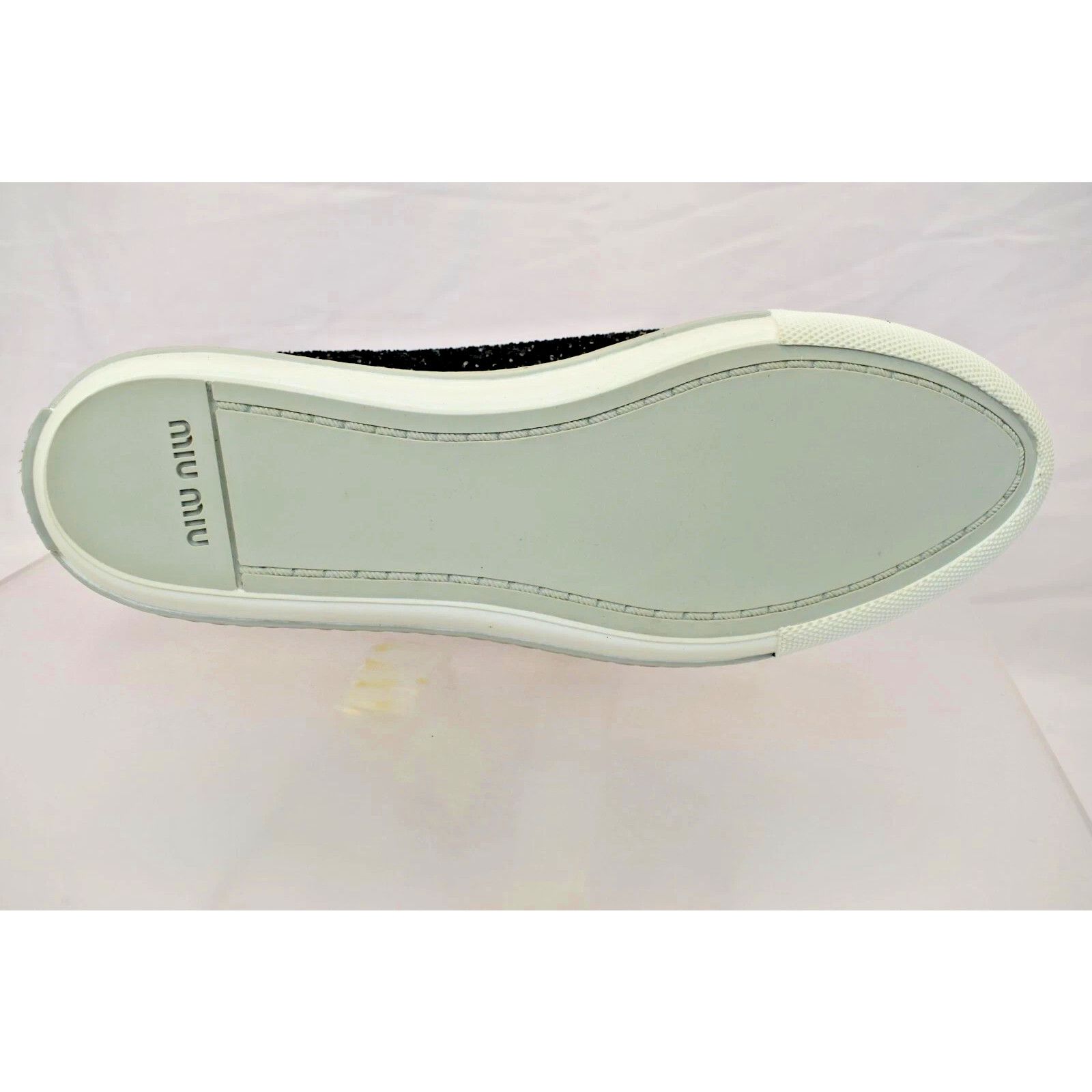 Miu Miu MIU MIU PRADA 5E899 BLACK GLITTER METAL LOGO SNEAKERS 41 ITA Size US 11 / IT 41 - 10 Thumbnail