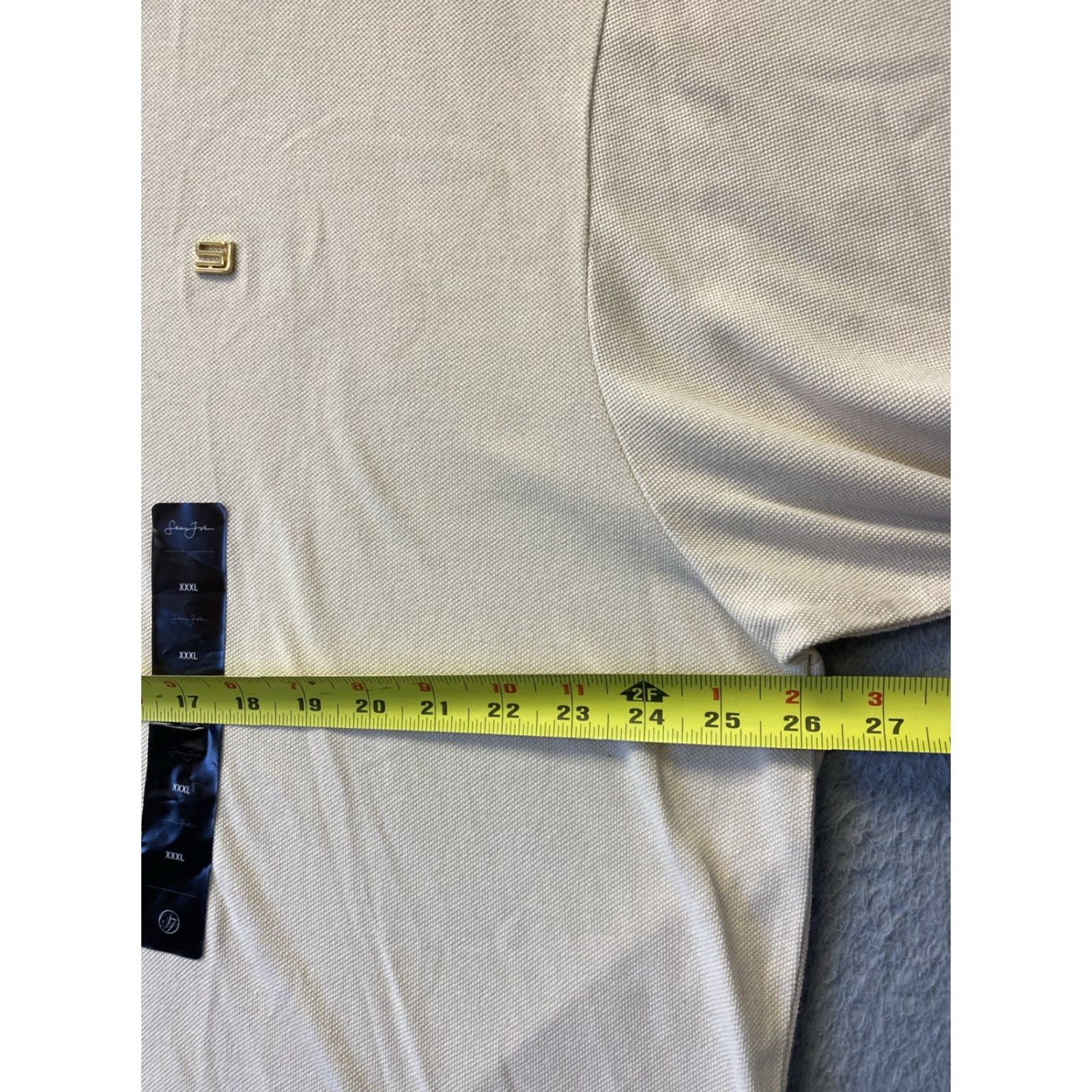 Sean John VINTAGE Sean John Polo Shirt XXXL Tan Striped Cotton Golf Summer Mens Size US XXL / EU 58 / 5 - 6 Thumbnail