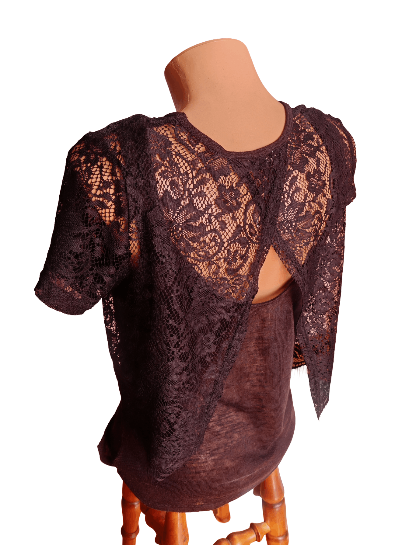 Other Y2K Black Lace Women's Lace Layered Top Grunge size S Size S / US 4 / IT 40 - 1 Thumbnail