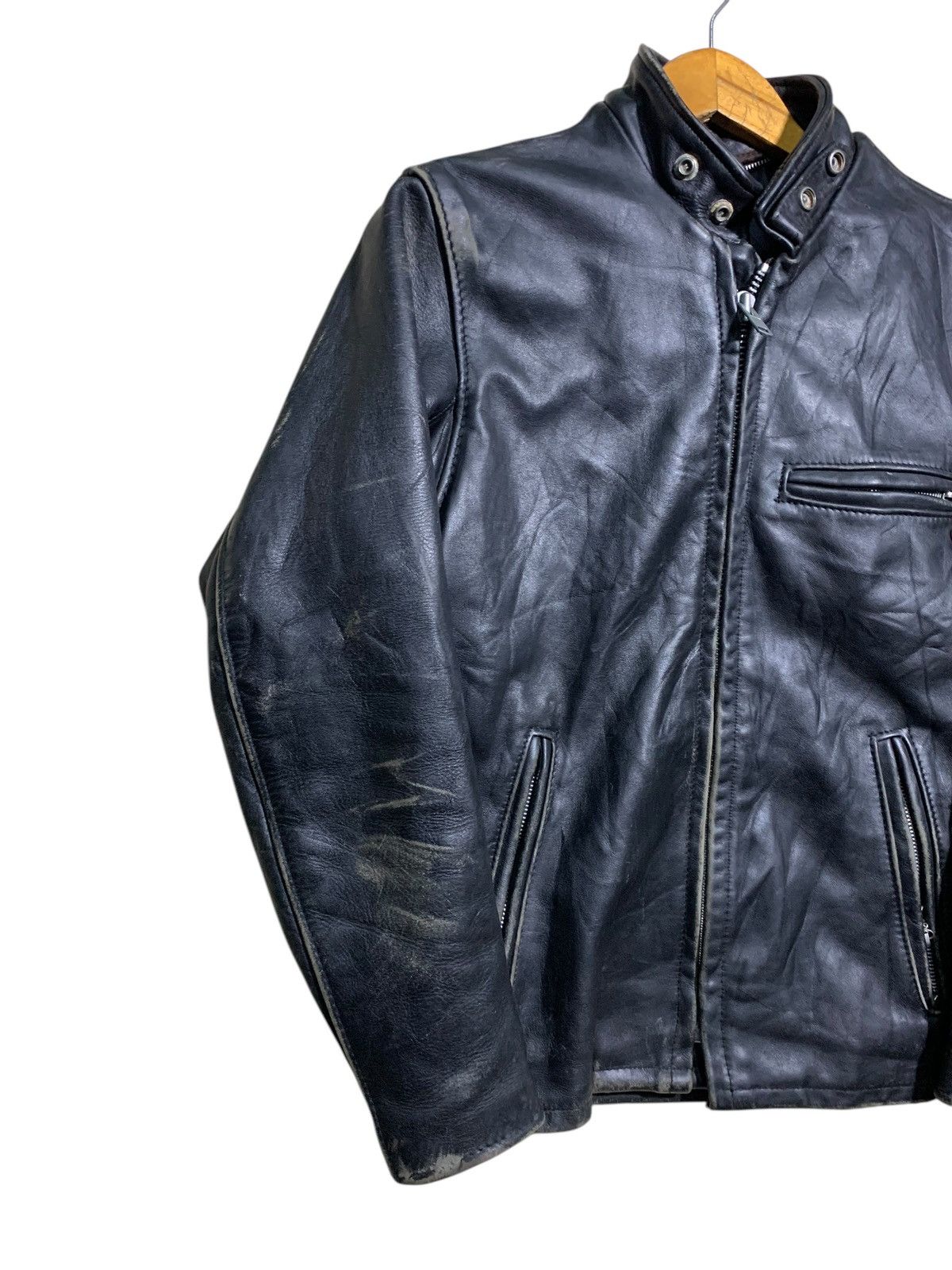 Schott 🔥SCHOTT LEATHER BIKERS JACKETS Size US S / EU 44-46 / 1 - 2 Thumbnail