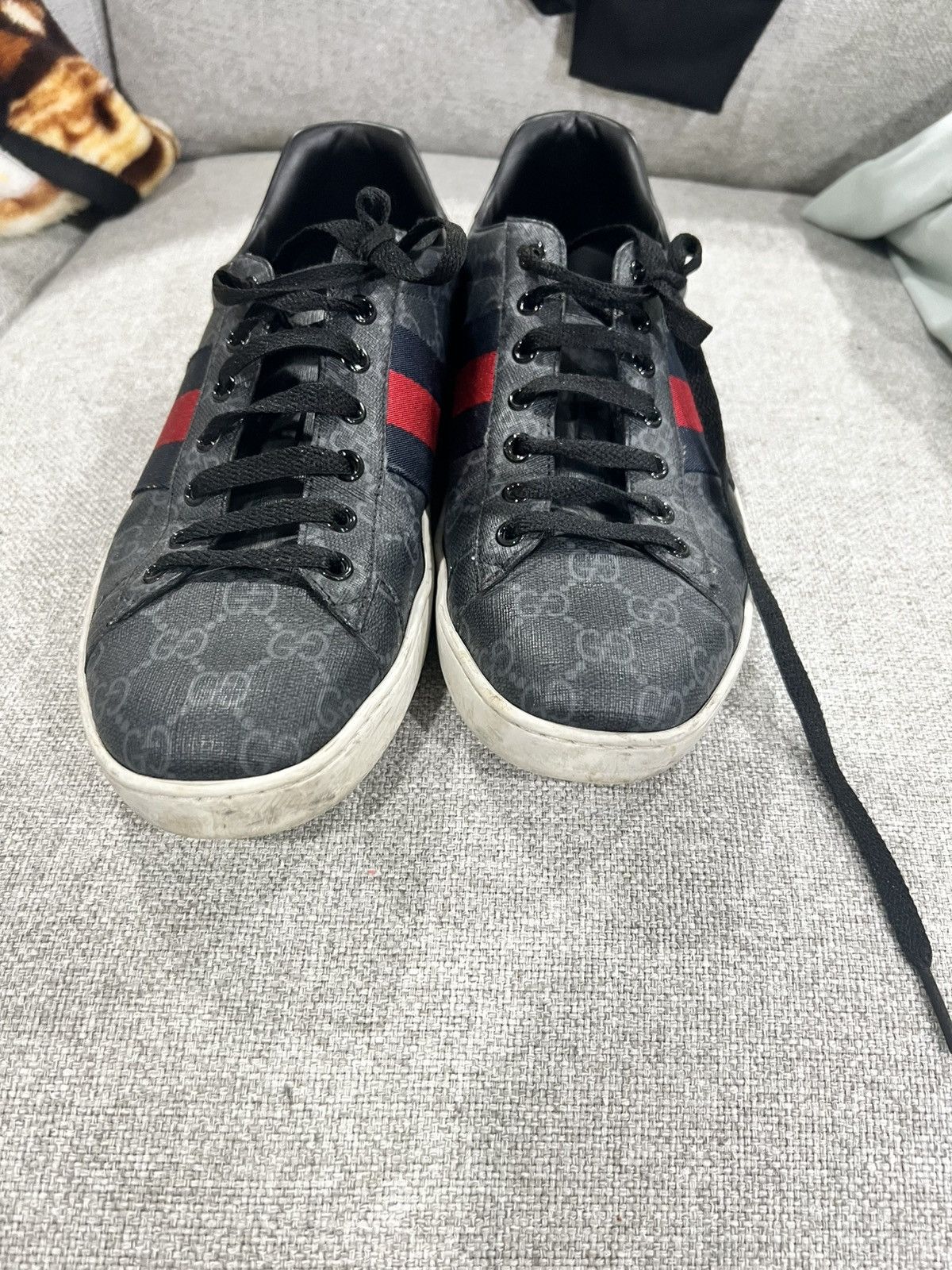Gucci Gucci Sneakers Ace GG Grey Size US 9.5 / EU 42-43 - 1 Thumbnail