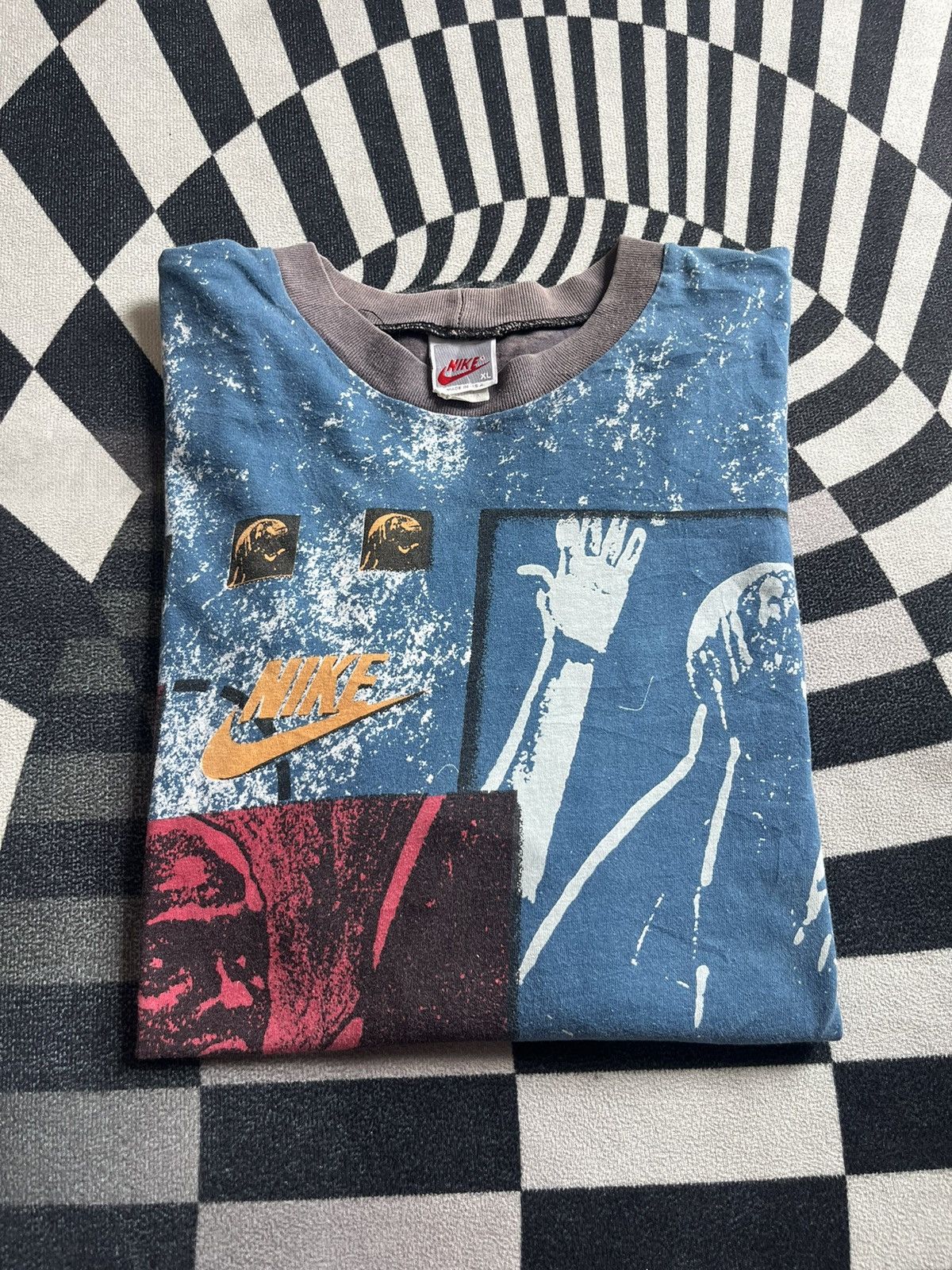 Nike Vintage NIKE AIR JORDAN (AOP) 90’s Tshirt Size US XL / EU 56 / 4 - 1 Thumbnail