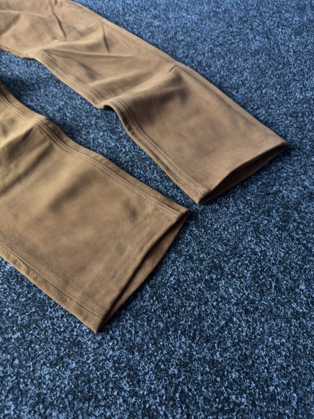 Leather Vintage Faux Suede Brown Pants 90s Western Style Italy Size 30" / US 8 / IT 44 - 4 Thumbnail