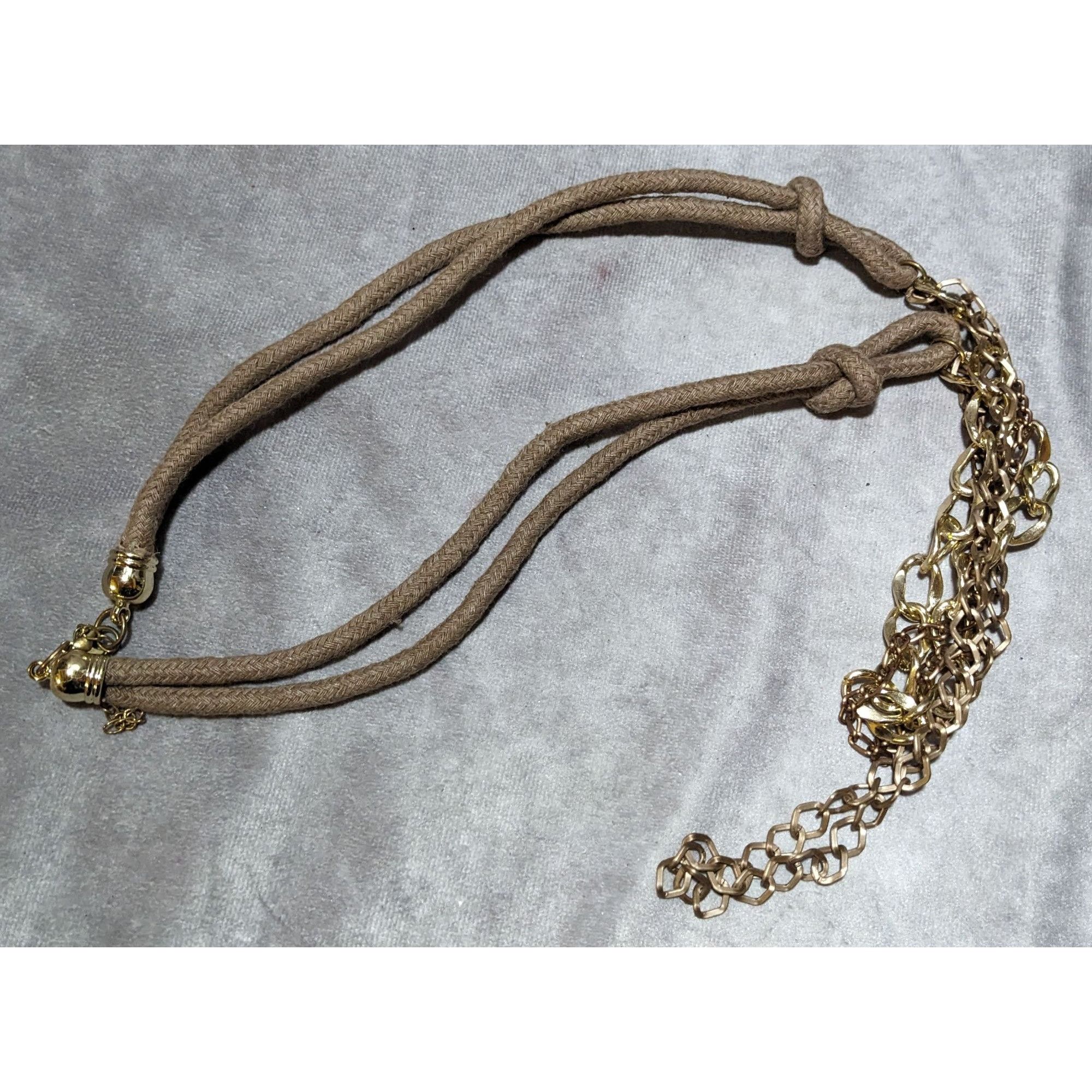 Other Rustic Brown And Gold Statement Necklace Size ONE SIZE - 8 Thumbnail