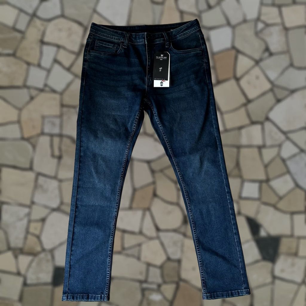 Denime The Perfect Jean Skinny Fit OG Stretch Denim Miner Gray Pant Jeans 34x32 Men’s Blue Slimming Straight 5-Pocket Signed Logo USA Size US 34 / EU 50 - 1 Thumbnail