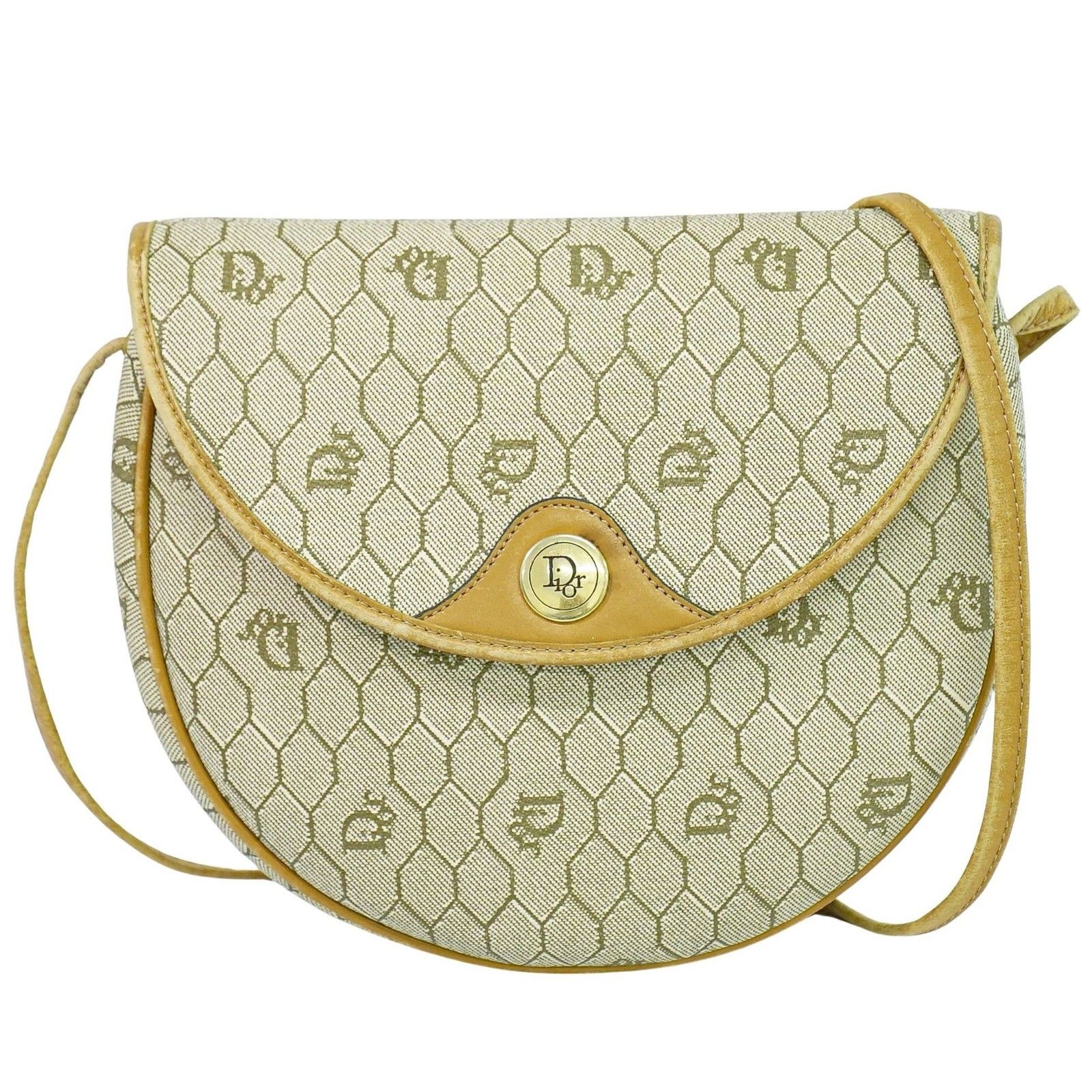 Dior Christian Dior Vintage Honeycomb Shoulder Bag Canvas Size ONE SIZE - 1 Thumbnail
