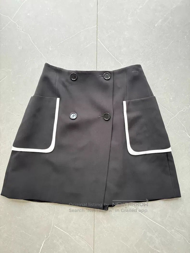 Fendi Fendi Black Double-breasted Wool Blend Skirt with Classic Size 26" / US 2 / IT 38 - 2 Thumbnail