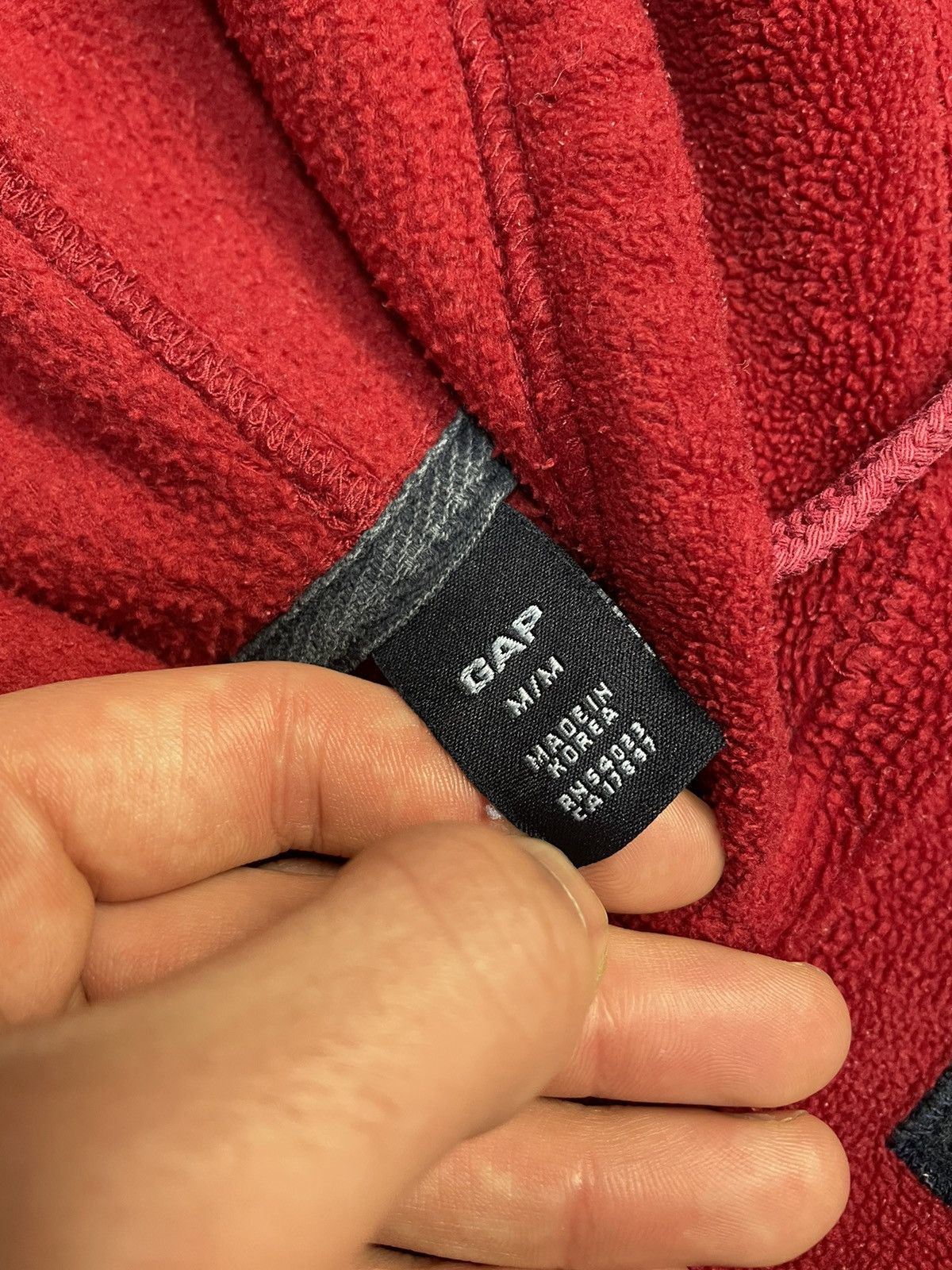 Gap Vintage Gap fleece hoodie embroidered centr logo faded efect Size US M / EU 48-50 / 2 - 9 Thumbnail