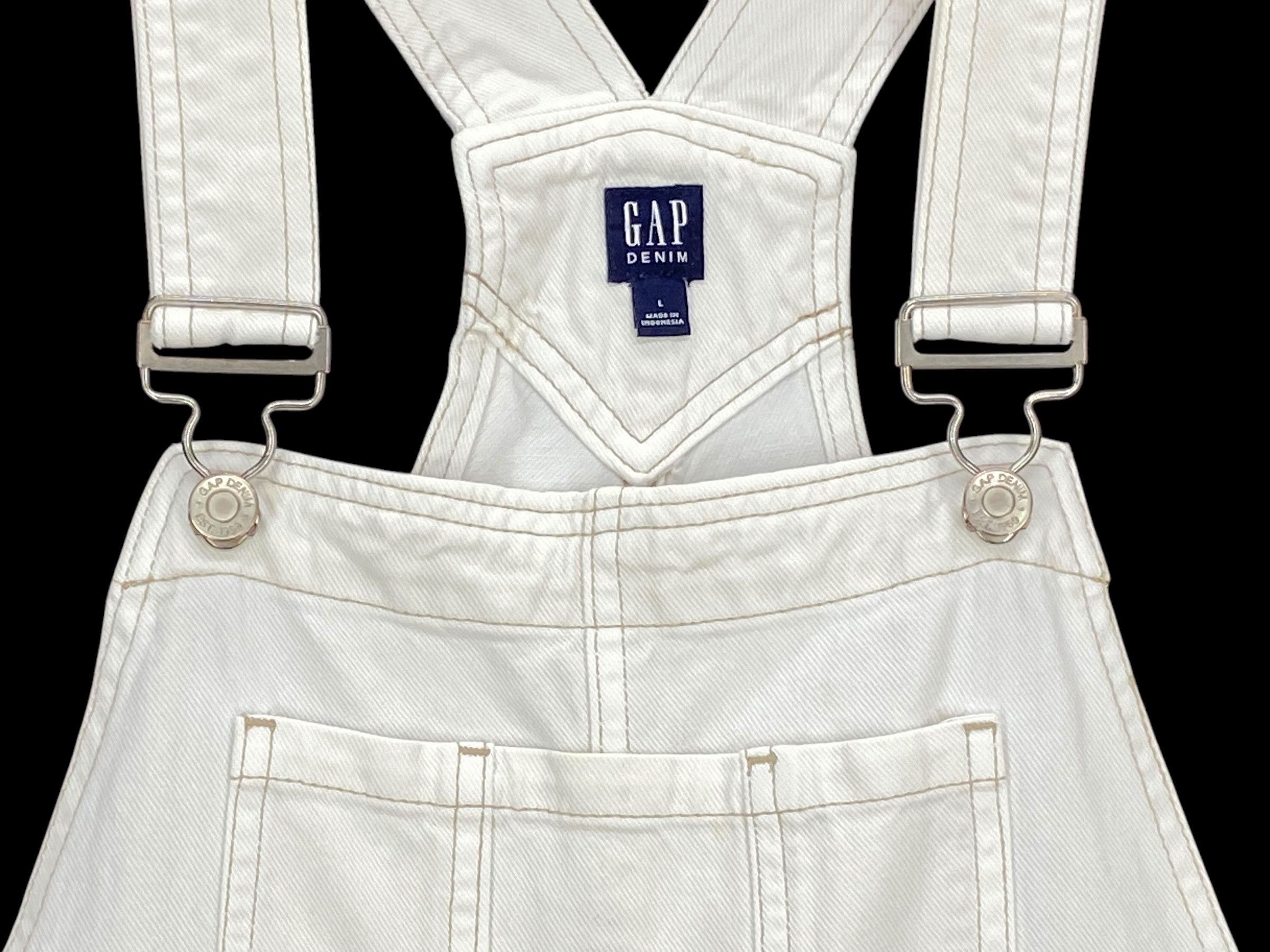 Big John × Vintage Gap Carpenter Light Wash Baker Pocket Bib Overalls Size US 34 / EU 50 - 9 Thumbnail
