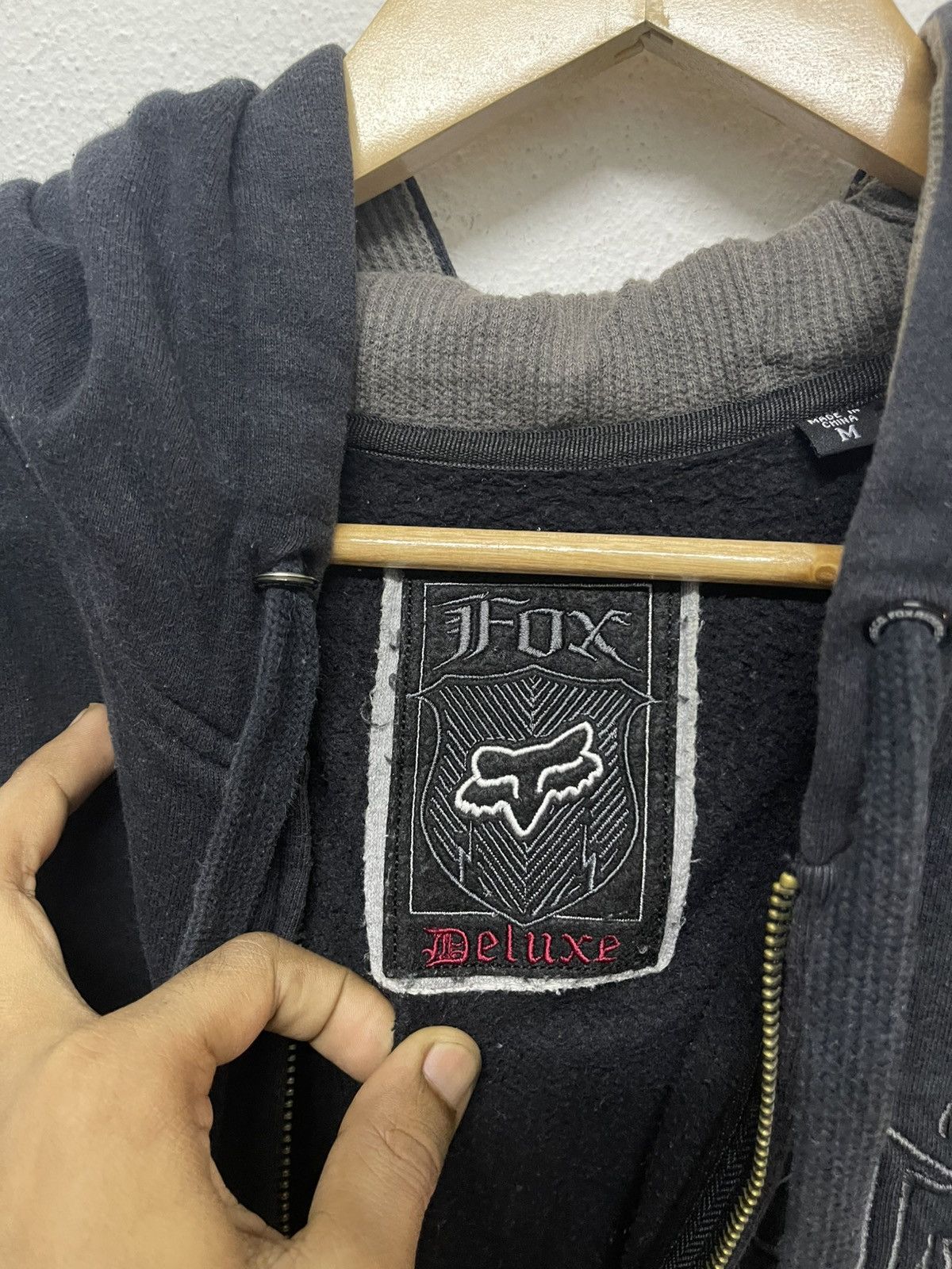 Fox Racing × Vintage Y2K FOX RACING AFFLICTION STYLE HOODIE ZIPPER RARE DESIGN Size US M / EU 48-50 / 2 - 11 Thumbnail