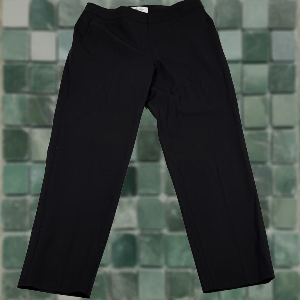 St. John St John Collection Pants Trouser 12 Black Wool Stretch Dress Straight Leg Career Size 34" / US 12 / IT 48 - 1 Thumbnail