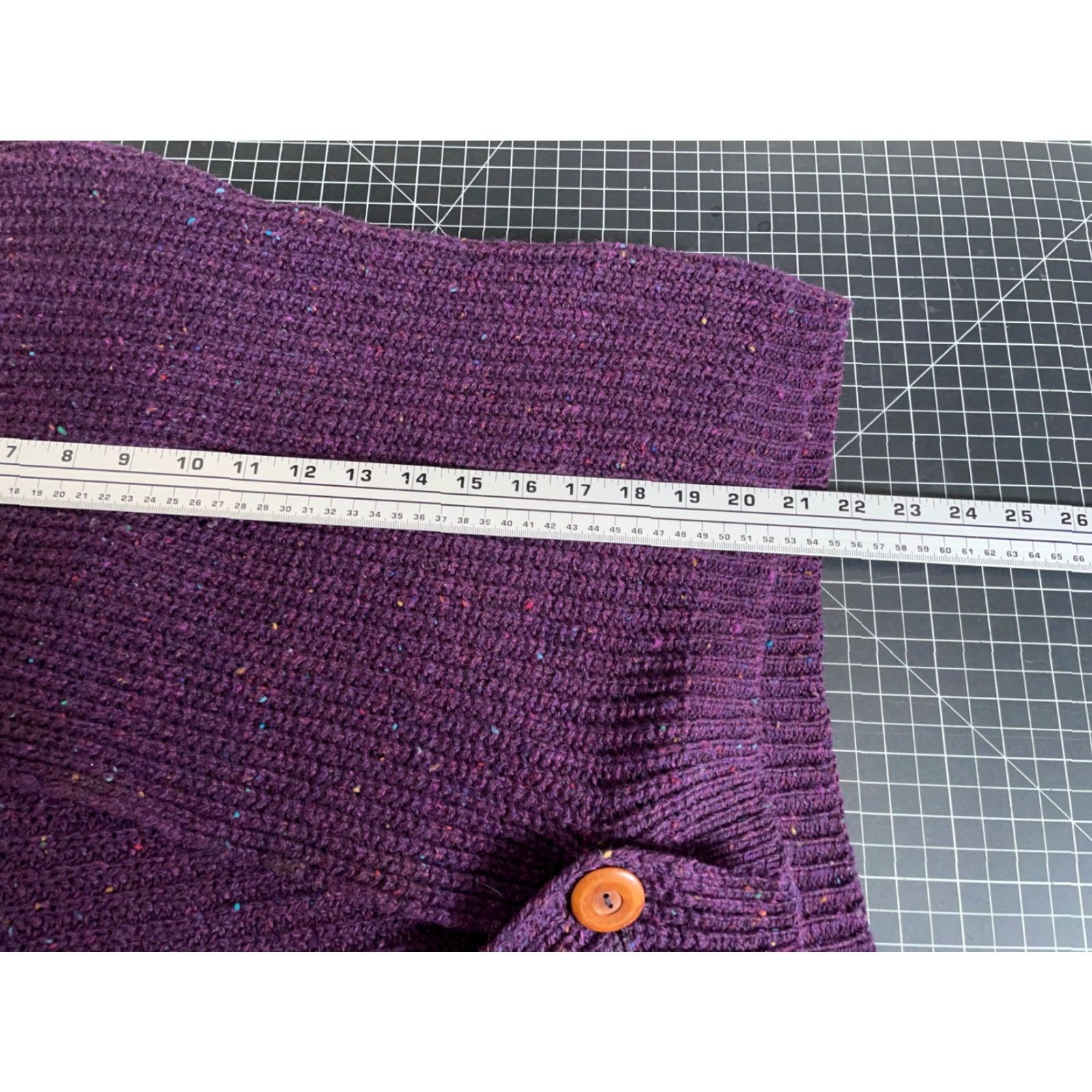 Vintage VINTAGE Donegal Wool 1 Button Cropped Cardigan Women's L Purple Knit Sweater Size L / US 10 / IT 46 - 6 Thumbnail