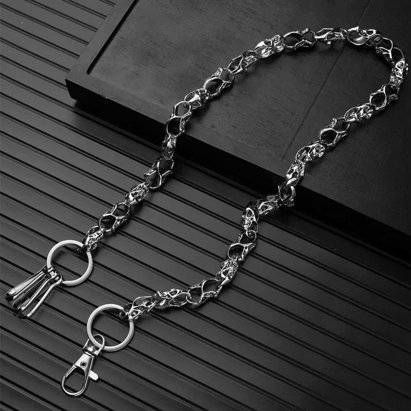 Japanese Brand × Jewelry Vintage Y2K Punk Goth Emo Skull Pile Wallet Chain Size ONE SIZE - 7 Thumbnail