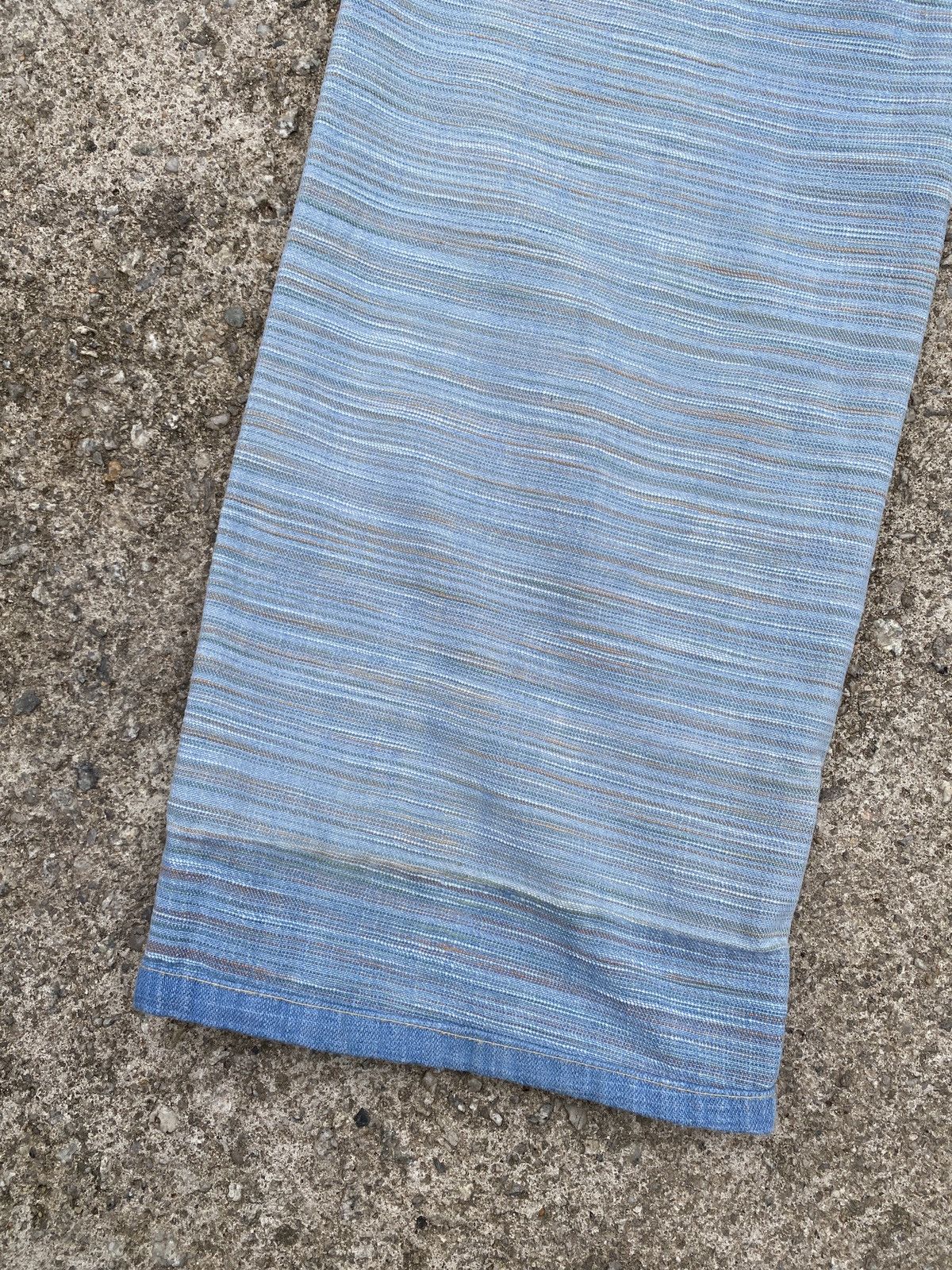 Edwin × Japanese Brand × Tornado Mart 1990s - Edwin Green Selvadge Woven Pinstripes Denim Size US 31 - 14 Thumbnail