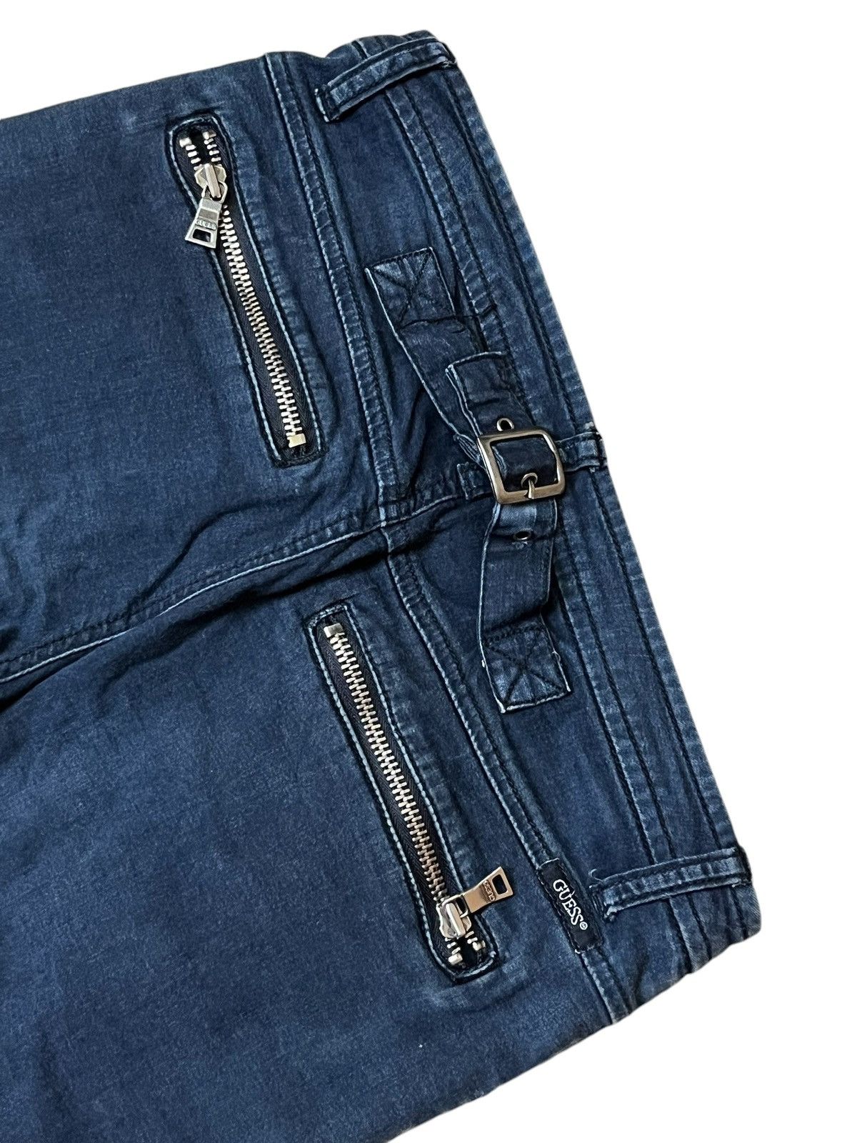 Guess SICK🔥GUESS PUNK GOTHIC BONDAGE MULTIPOCKET STRETCH JEANS Size US 28 / EU 44 - 7 Thumbnail