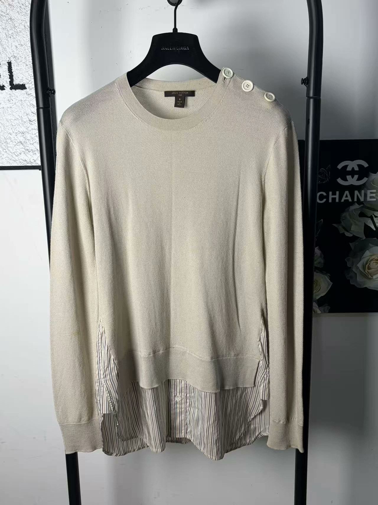 Louis Vuitton Louis Vuitton Knit White Sweater s Men Size US S / EU 44-46 / 1 - 1 Thumbnail