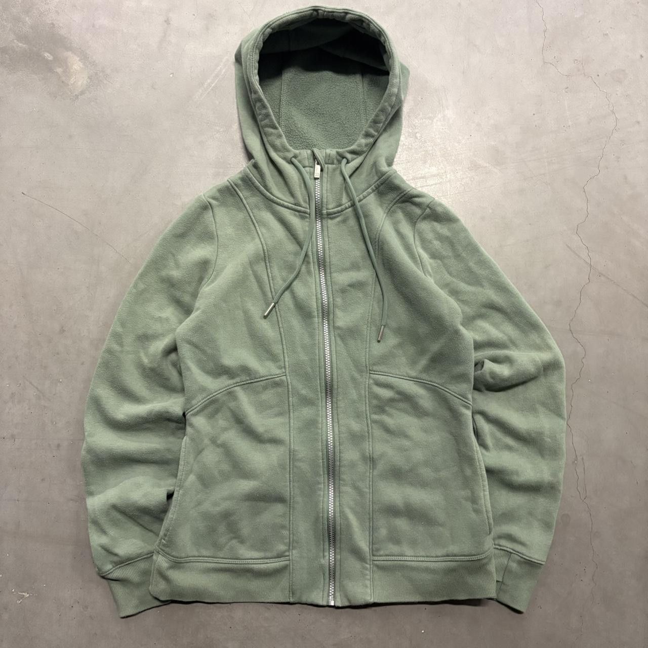 Vintage Crazy Vintage Y2K/2000s Blank Green Zipup Hoodie! Size US S / EU 44-46 / 1 - 1 Thumbnail
