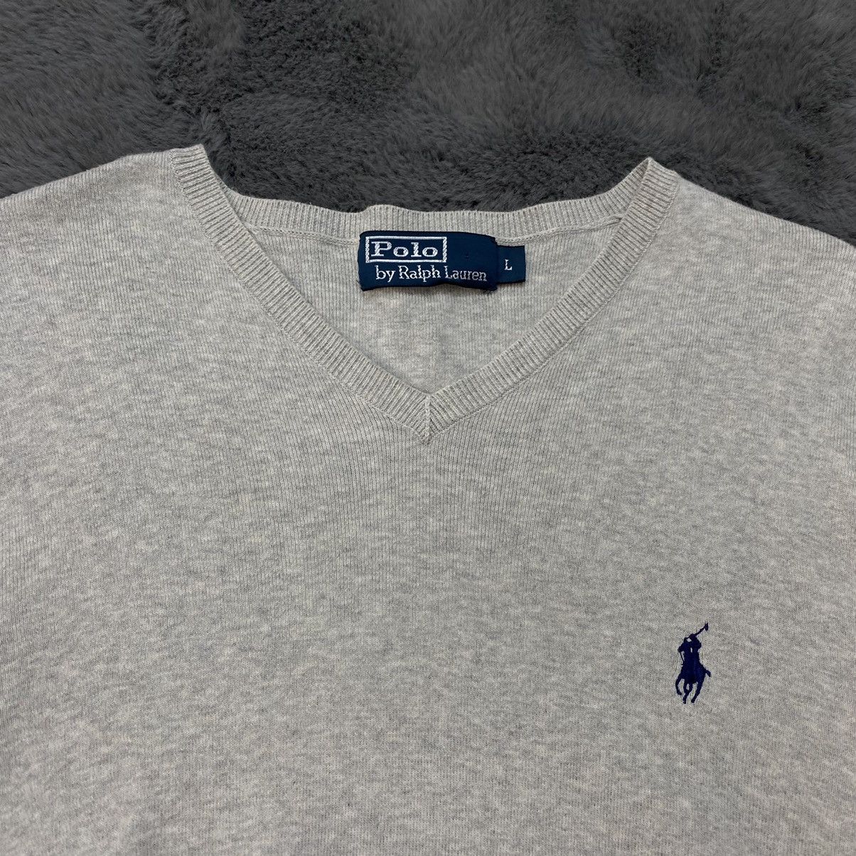Polo Ralph Lauren × Vintage Polo Ralph Lauren V neck knitwear L Rare Vintage Size US L / EU 52-54 / 3 - 8 Thumbnail
