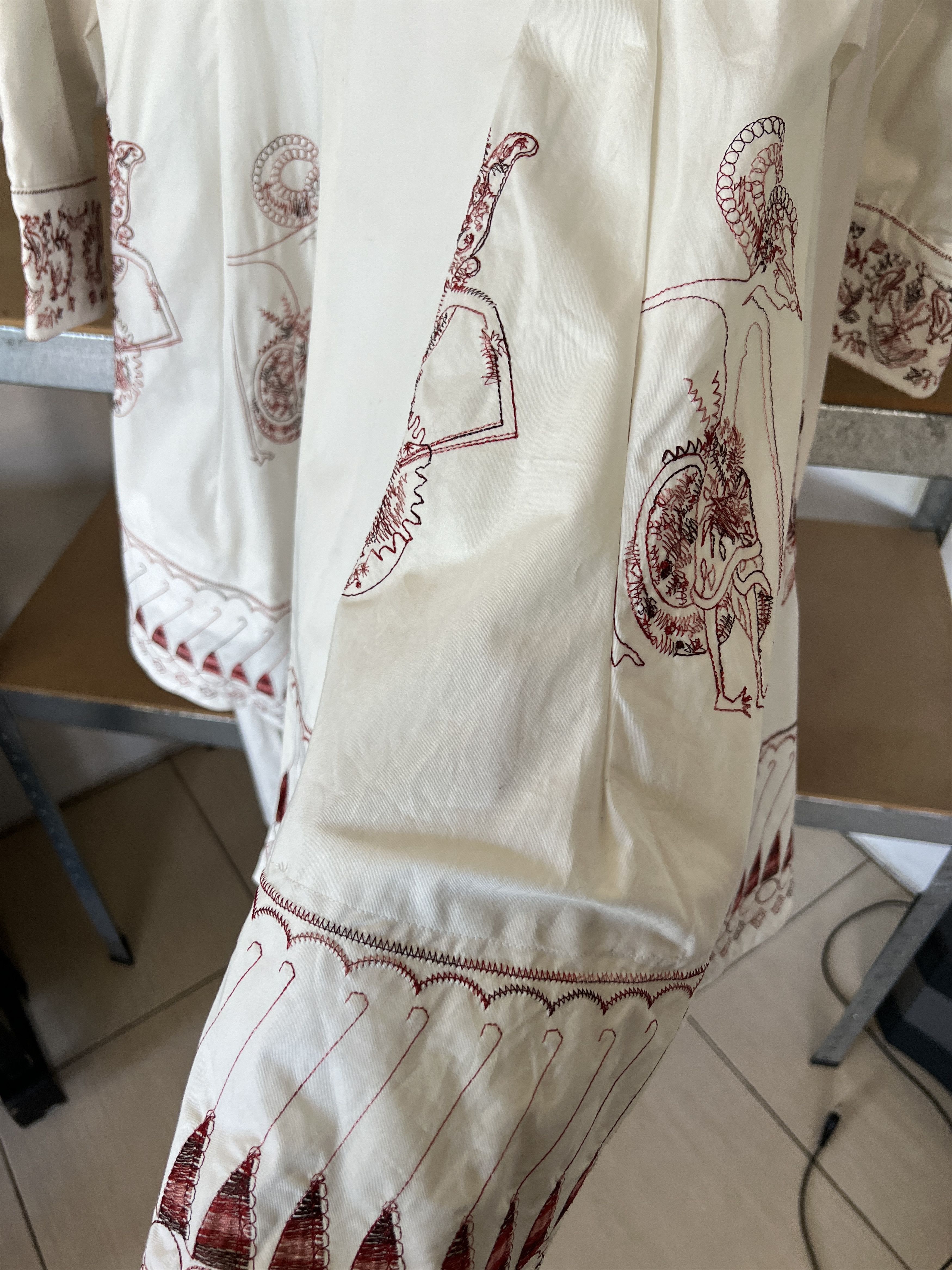 Miu Miu × Vintage Miu Miu Vintage Y2K Embroidered People Logo Dress Size S / US 4 / IT 40 - 14 Thumbnail