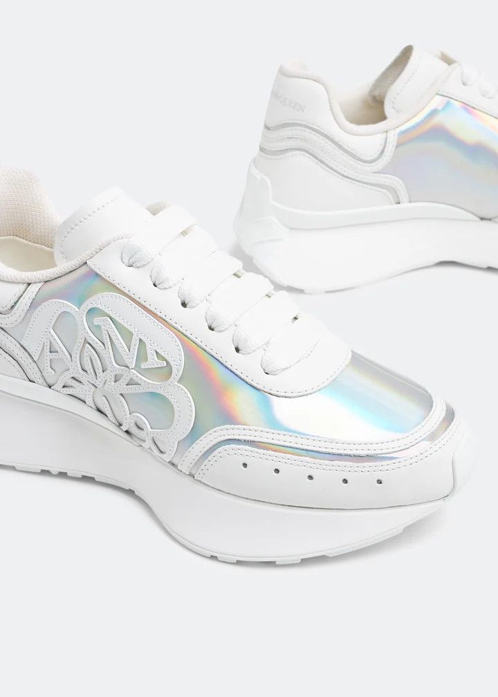 Alexander McQueen o1w1db10925 Sprint Runner in White Size US 5 / IT 35 - 4 Thumbnail