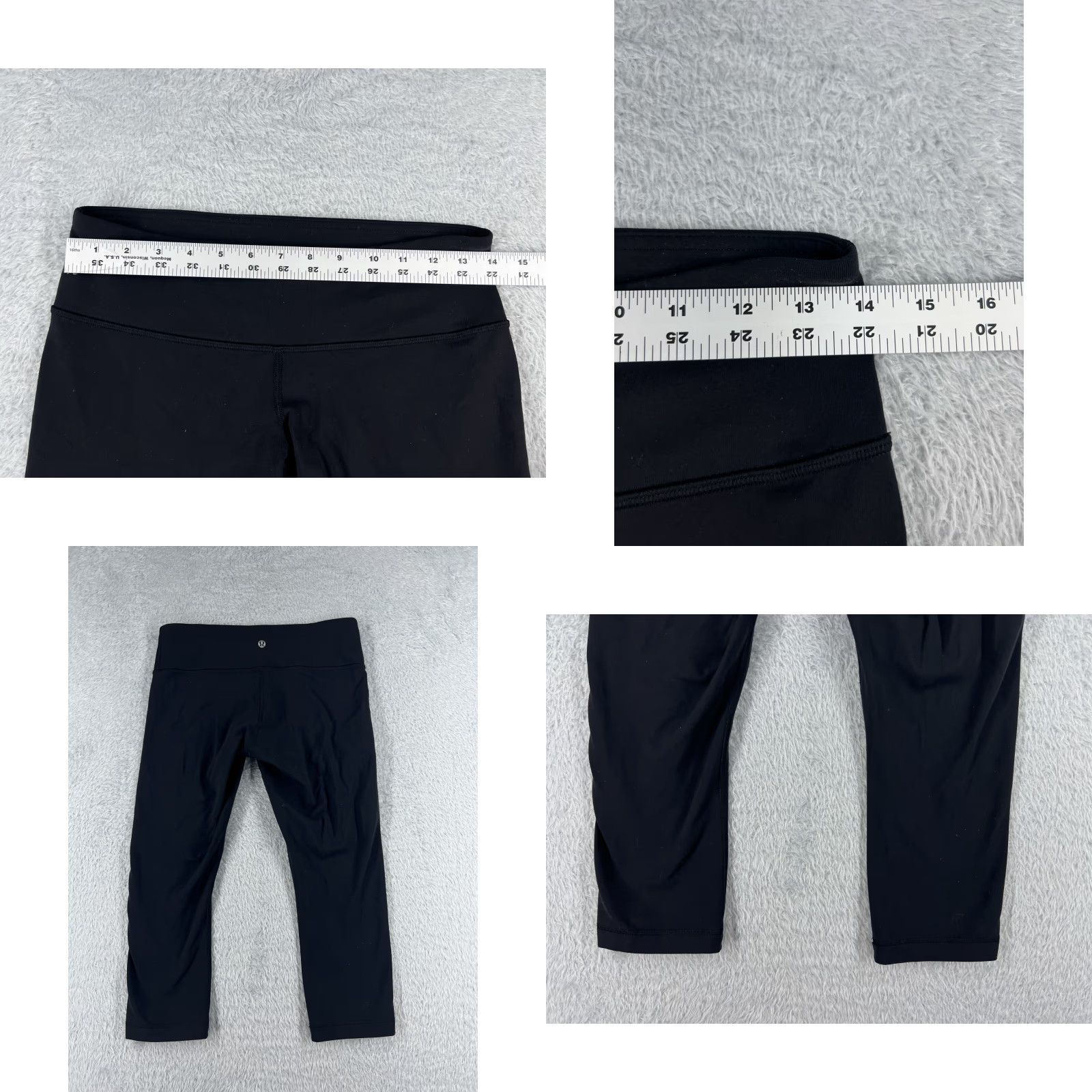Lululemon Lululemon Womens 8 Black Wunder Under Crop 20" Leggings Yoga Gym Workout Pants Cropped Pockets Size 30" / US 8 / IT 44 - 8 Thumbnail