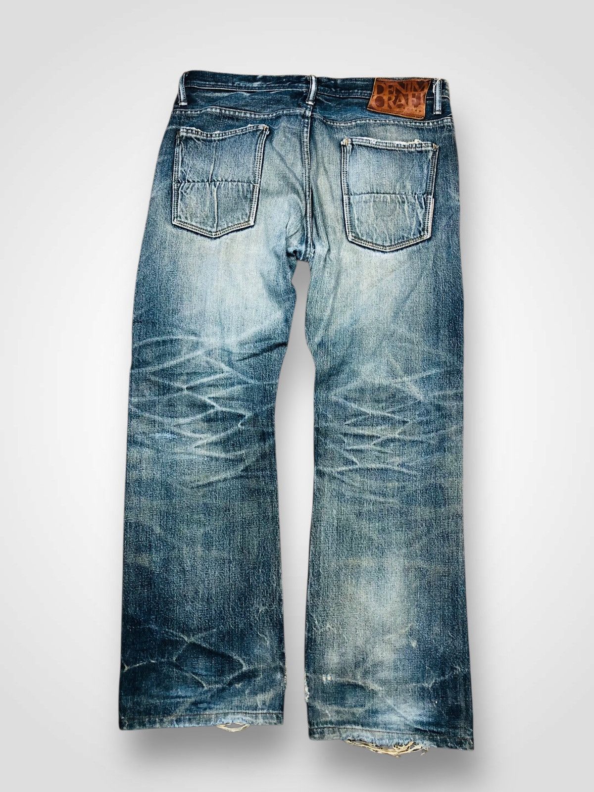 Japanese Brand Denim Craft Distressed Jeans (33) Size US 33 - 2 Thumbnail