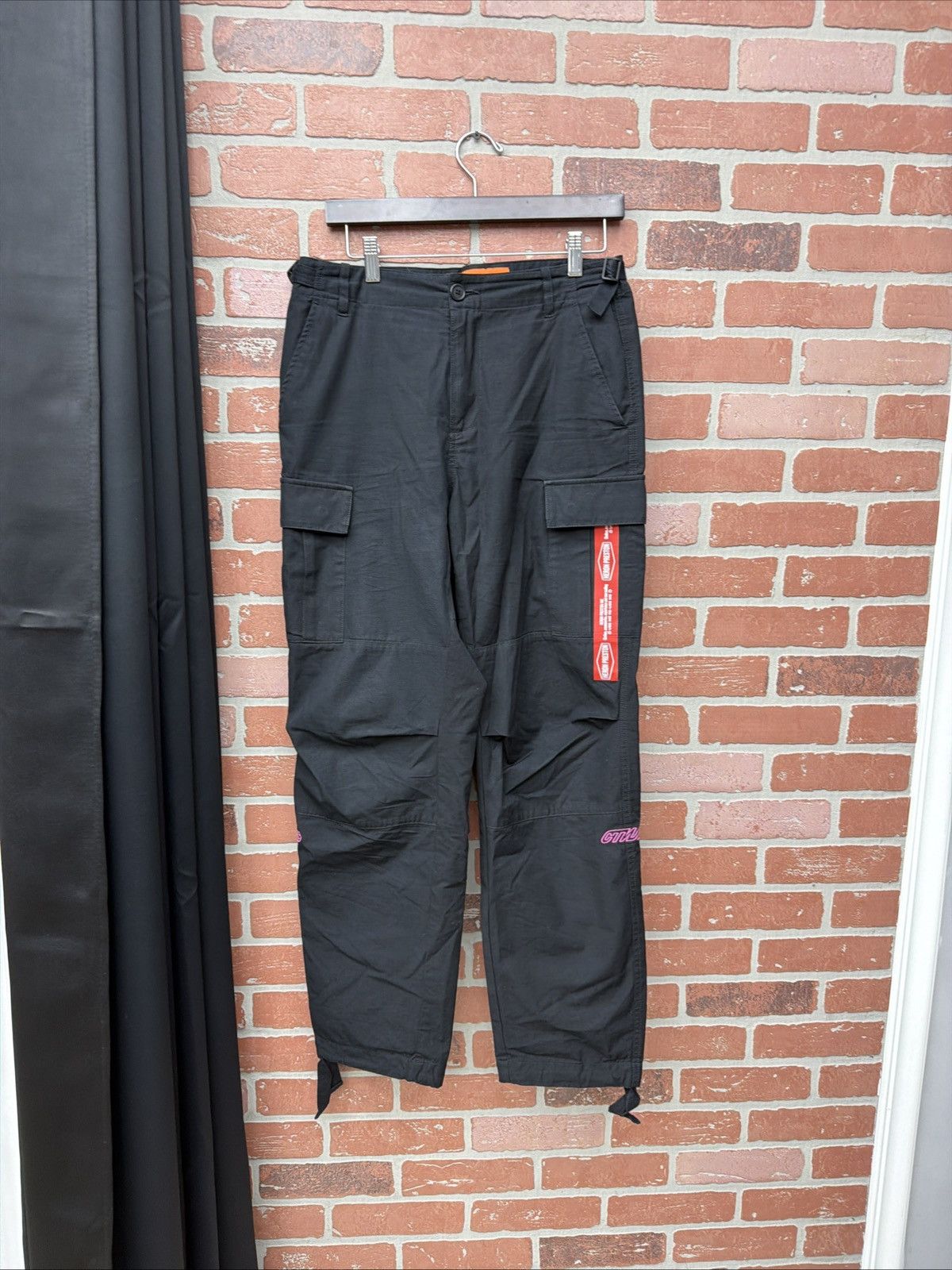 Heron Preston HERON PRESTON Cargo Pants, Size S, , Black, Solid Color, Size US 28 / EU 44 - 1 Thumbnail