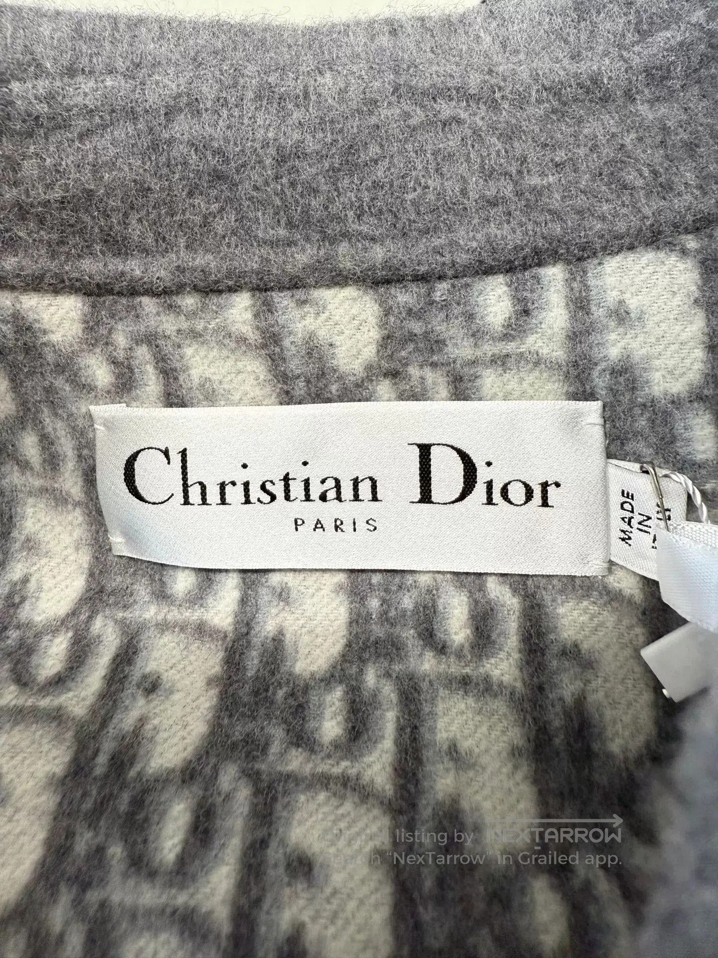 Dior gray long coat with lapel collar. Size US S / EU 44-46 / 1 - 3 Thumbnail