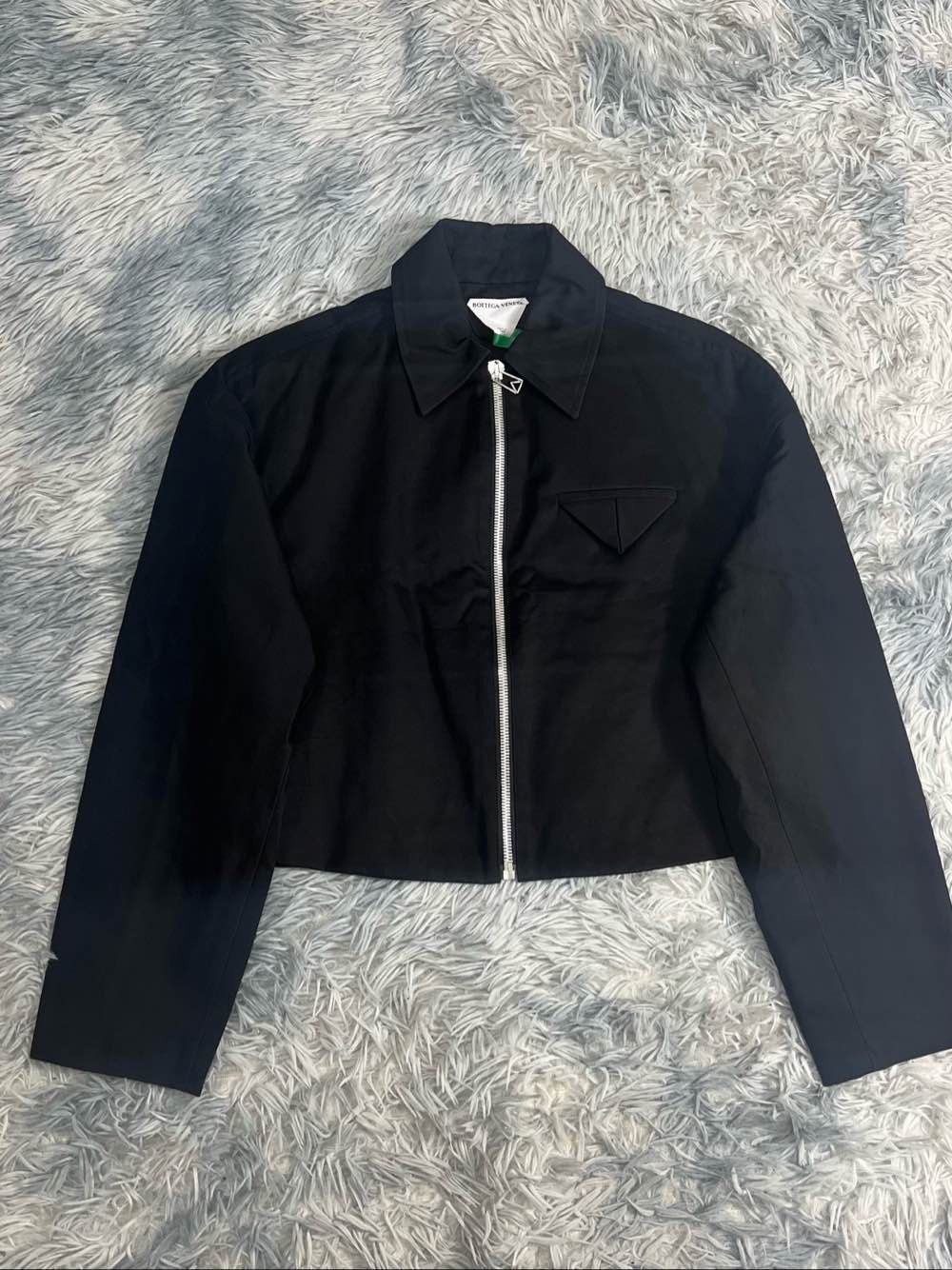 Bottega Veneta Bottega Veneta Black Cotton Zip-up Jacket Size XS Size US XS / EU 42 / 0 - 1 Thumbnail