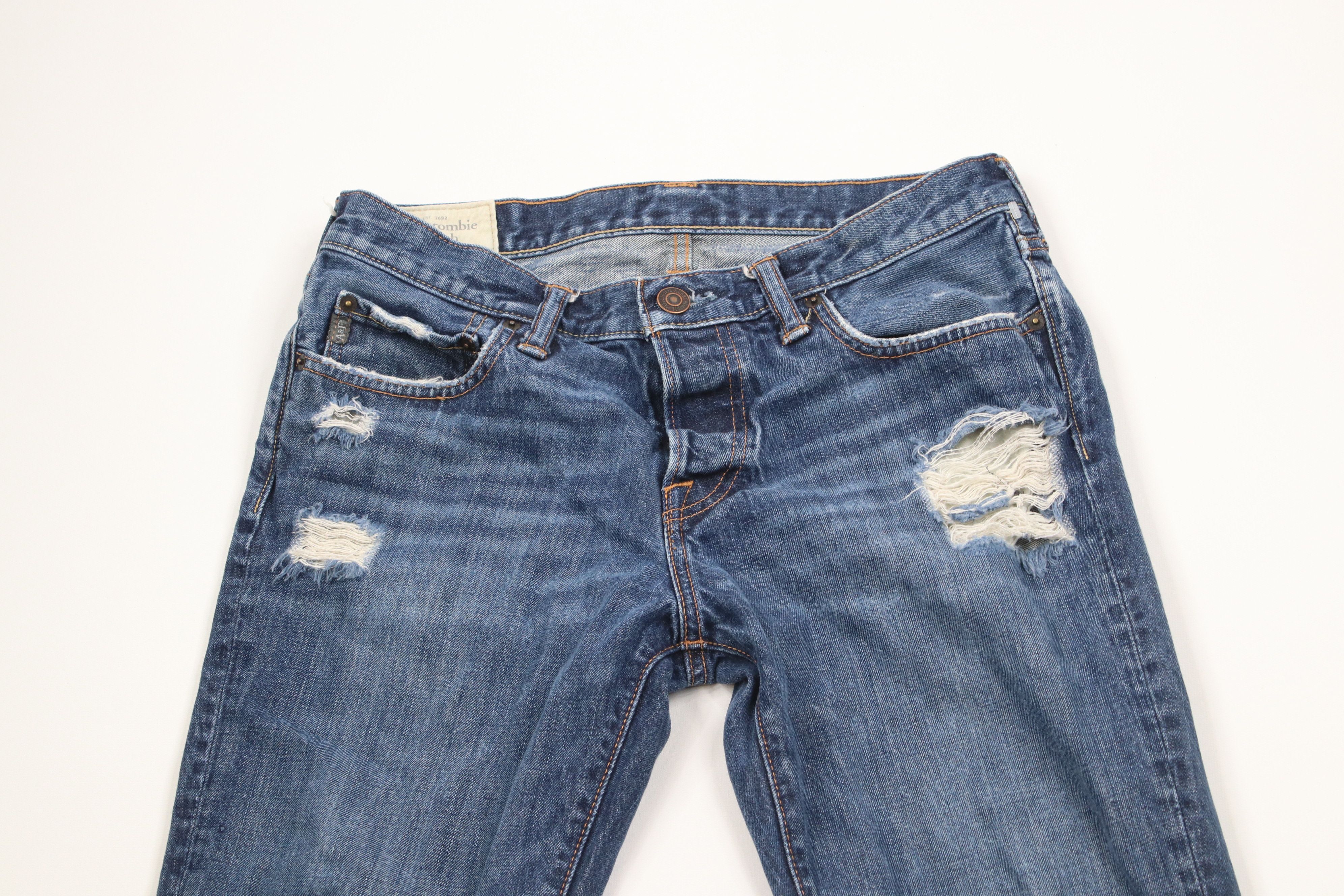 Abercrombie & Fitch × Vintage Vintage Y2K Abercrombie & Fitch Fly Skinny Leg Denim Jeans Size US 32 / EU 48 - 2 Thumbnail