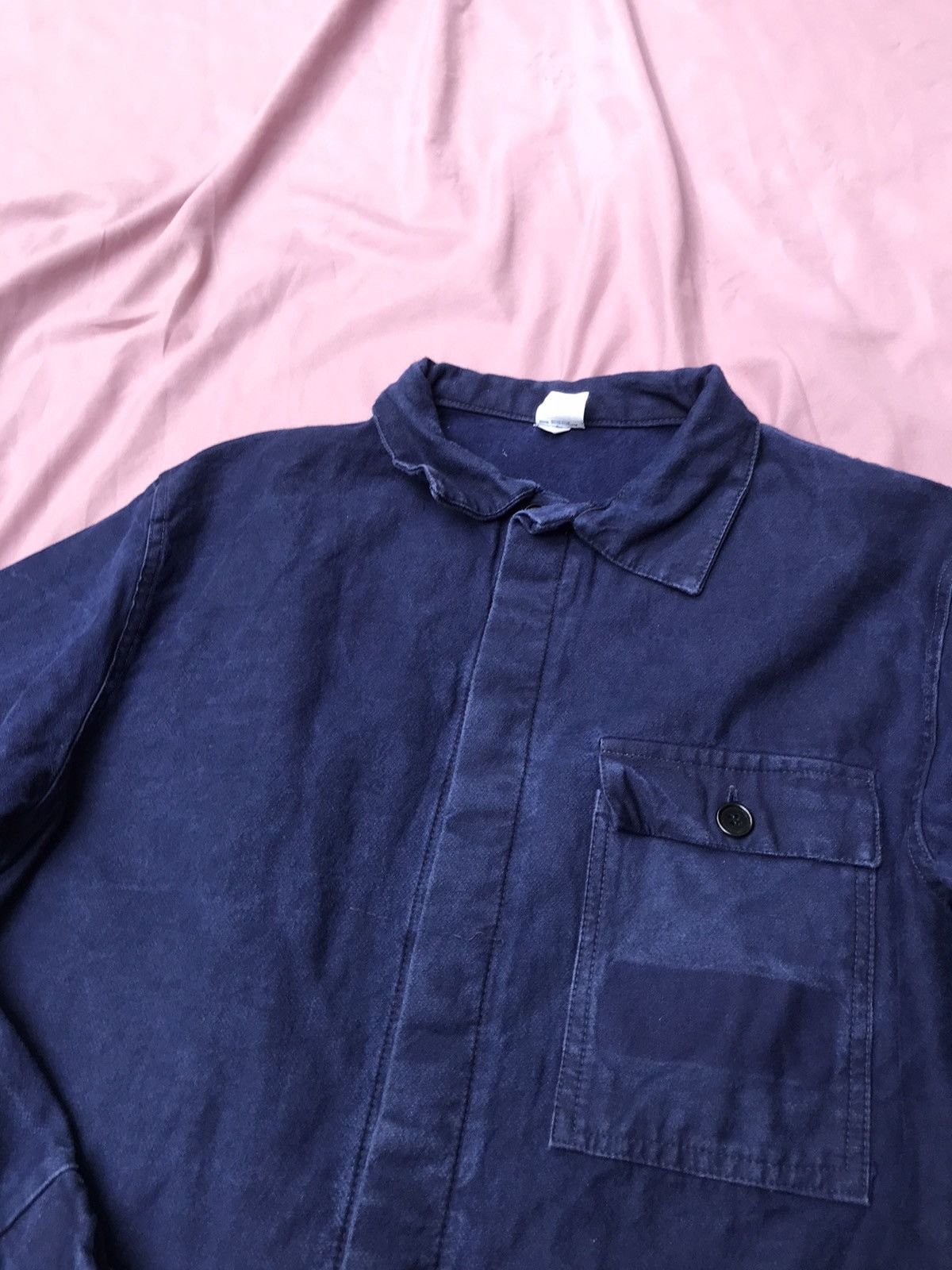 Indigo indigo dyed sashiko like texture marble patina chore jacket Size US M / EU 48-50 / 2 - 13 Thumbnail