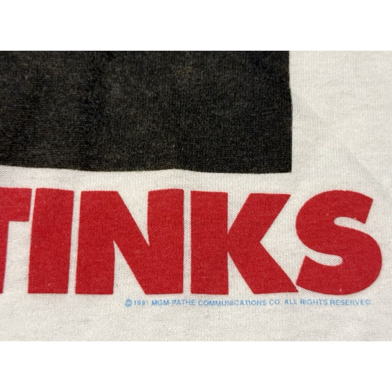 Hanes VINTAGE Mel Brooks Life Stinks Shirt L White 90s MGM Spaceballs Young Frankenstein Hanes Men T-Shirt Crew Neck Short Sleeve Graphic Print 1990s Size US L / EU 52-54 / 3 - 5 Thumbnail
