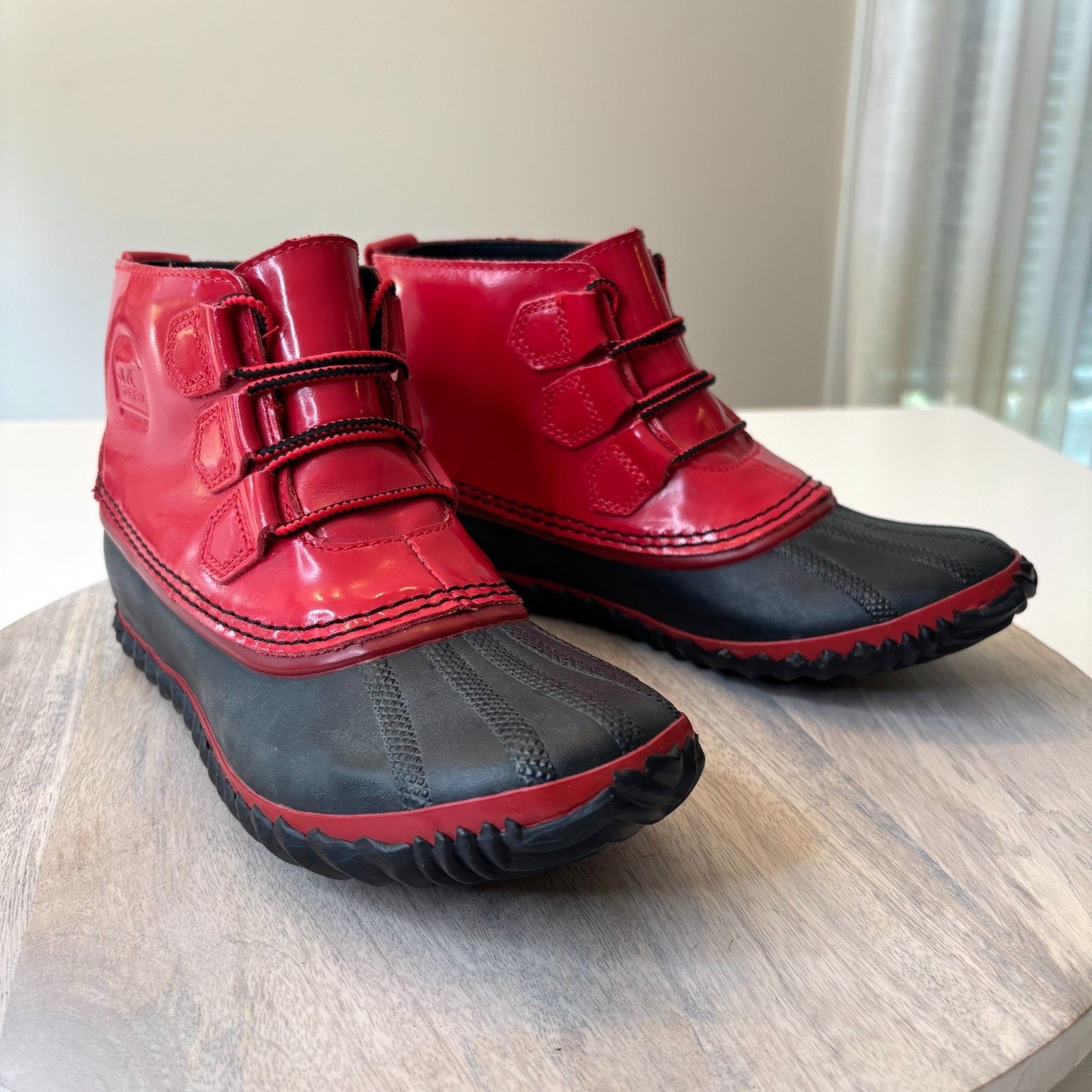 SOREL Sorel Red Duck Boots Waterproof Lace Up Snow Boots Sz 8 Size US 8 / IT 38 - 2 Thumbnail