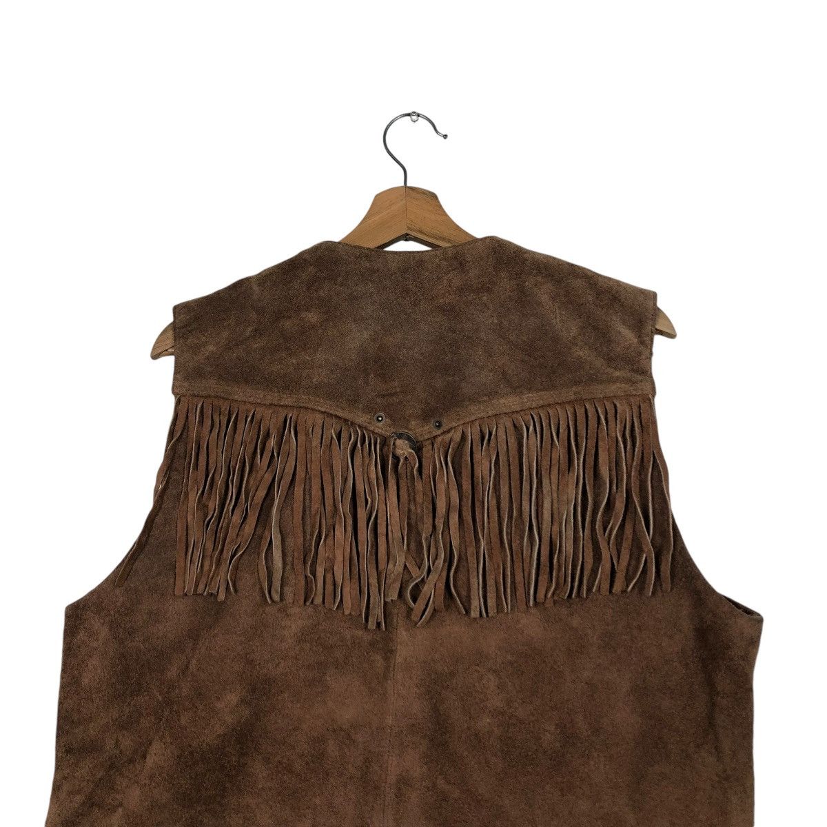 Japanese Brand 🔥VINTAGE VEST GENUINE LEATHER COWBOY DESIGN CHATTIGRE Size US M / EU 48-50 / 2 - 11 Thumbnail