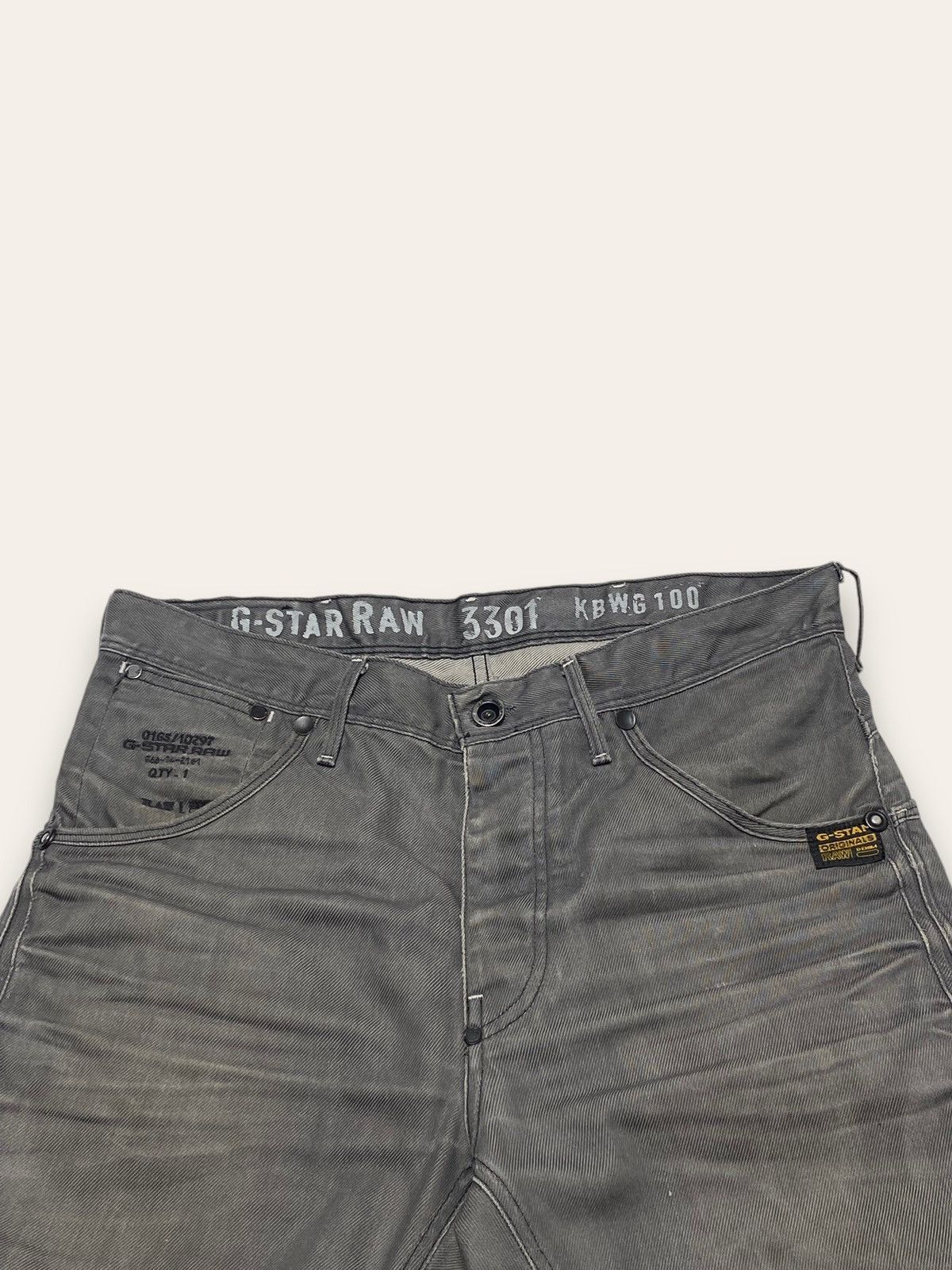 G-Star Vintage G STAR RAW Grey Double Knee Denim Jeans Italy Made Size US 34 / EU 50 - 4 Thumbnail