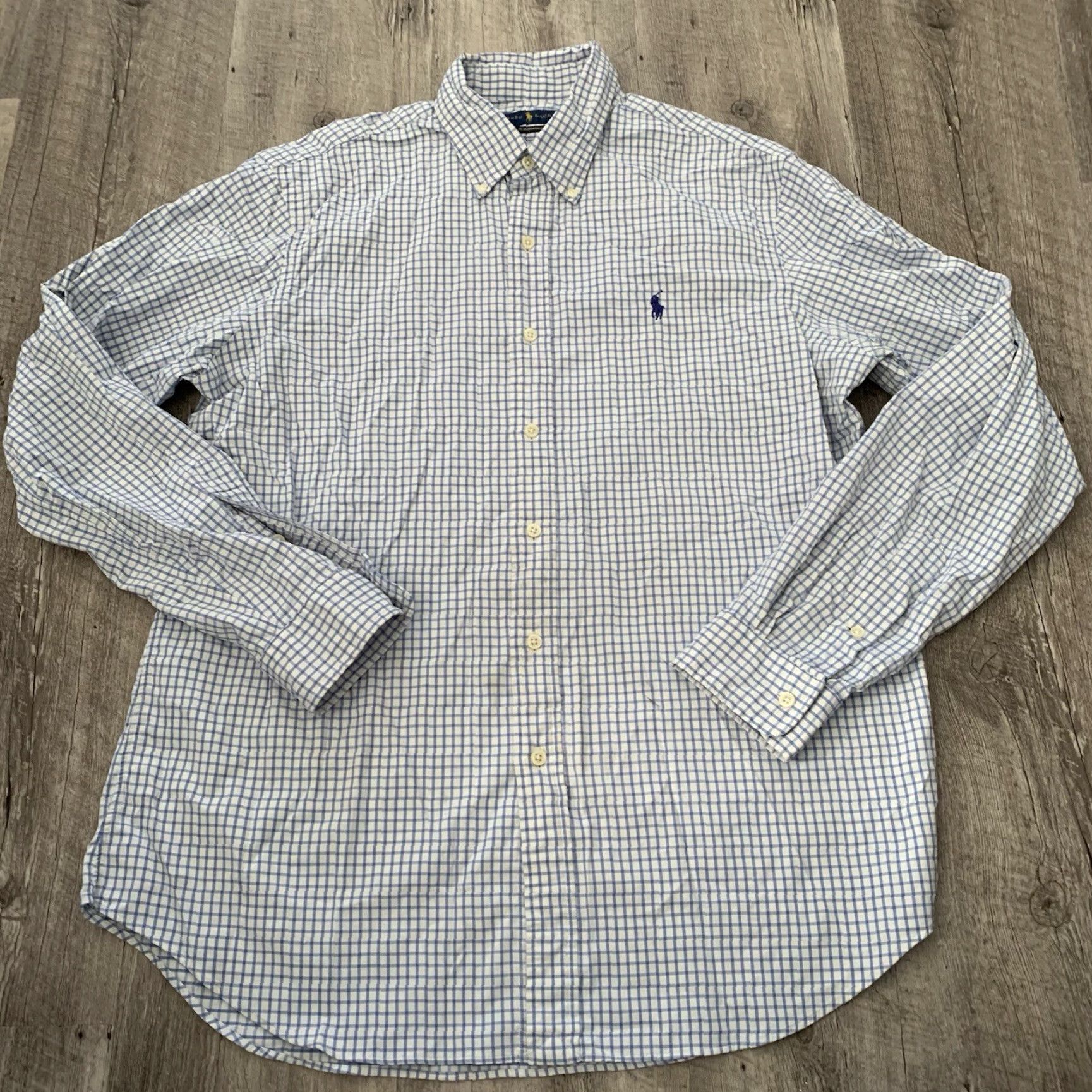 Ralph Lauren Ralph Lauren Performance Shirt Mens Large Classic Blue Plaid Button Down Size US L / EU 52-54 / 3 - 3 Thumbnail