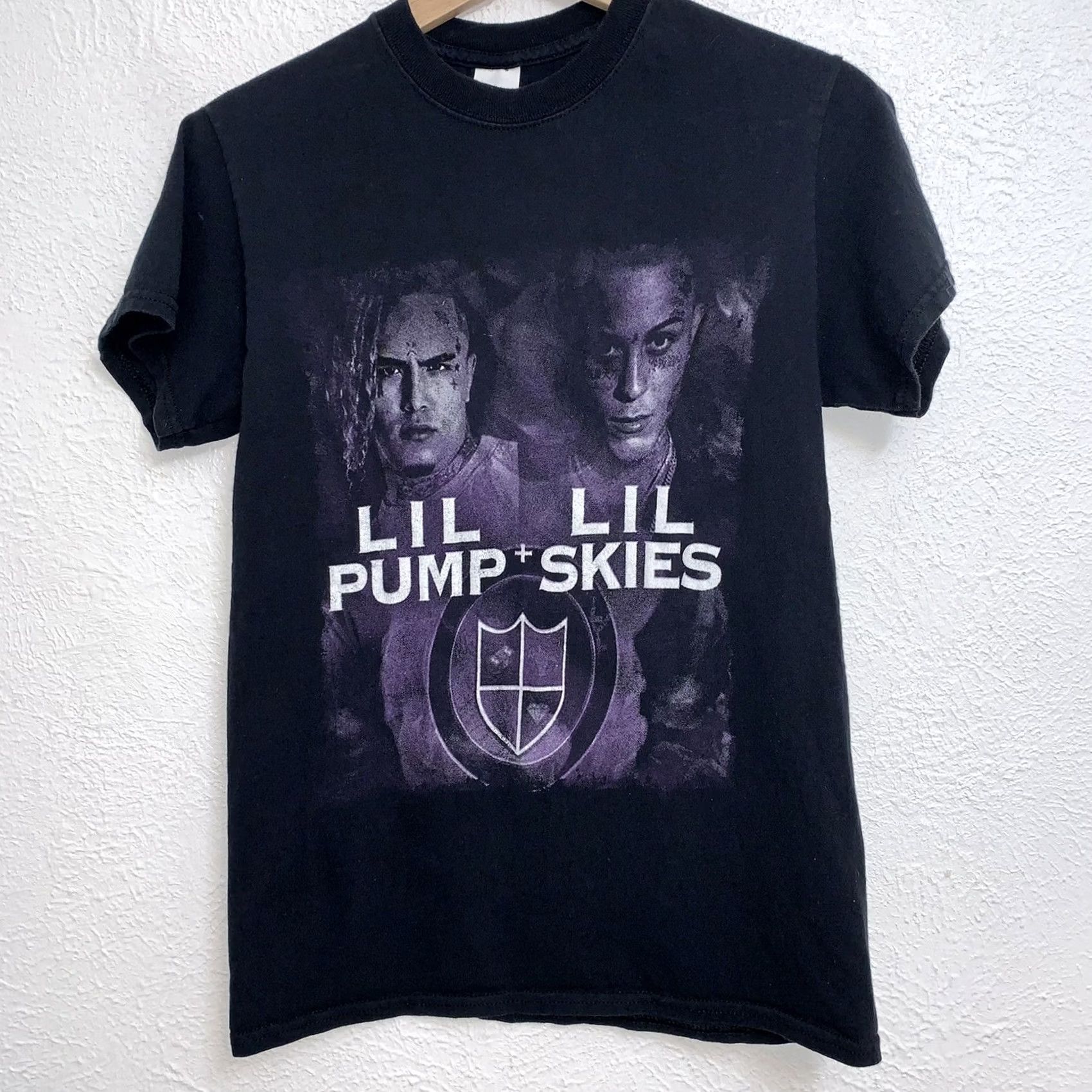 Gildan Lil Pump x Lil Skies 2019 Tour Tee T-Shirt Double Sided Sz Small Mens Black Cotton Knit Logo Graphic Print Hip Hop Merch Size US S / EU 44-46 / 1 - 2 Thumbnail