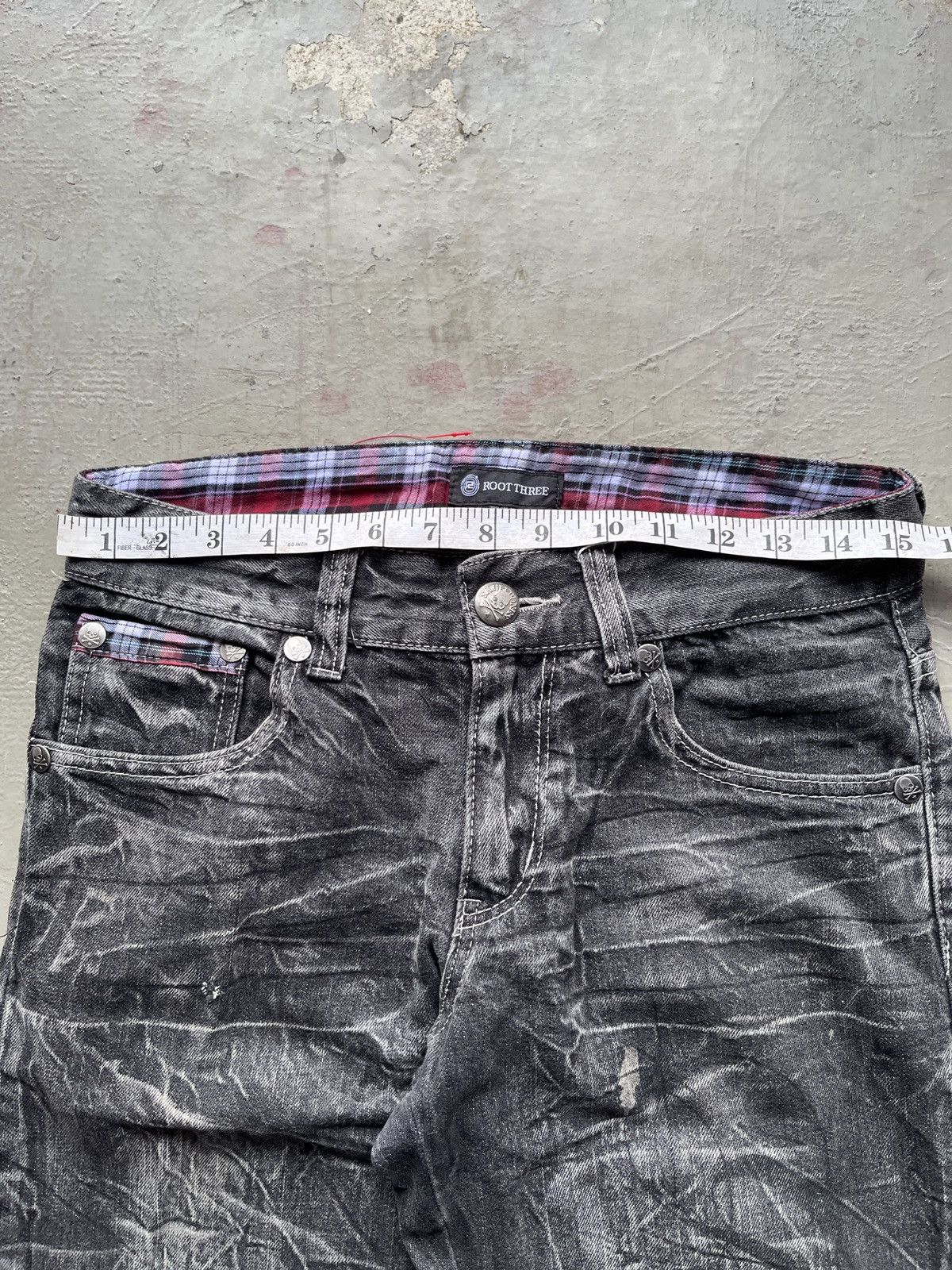 14th Addiction 2000s FLARE PUNK ACID WASH ROOT THREE NUMBER NINE STYLE Size US 31 - 12 Thumbnail