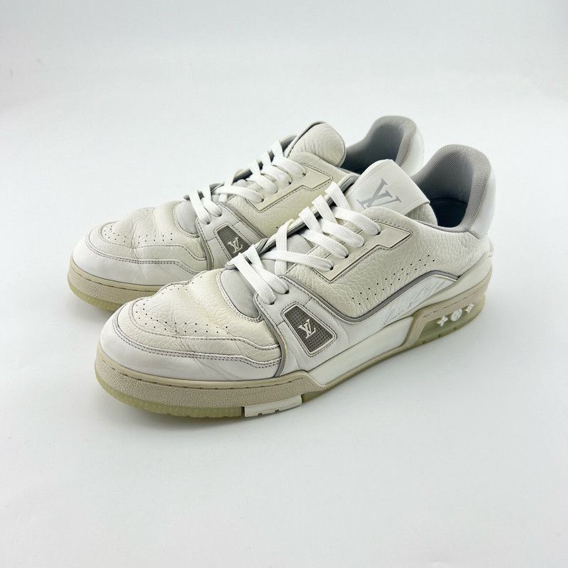 Louis Vuitton Louis Vuitton White Cement Low-Top Trainers -2508 Size US 9.5 / EU 42-43 - 1 Thumbnail