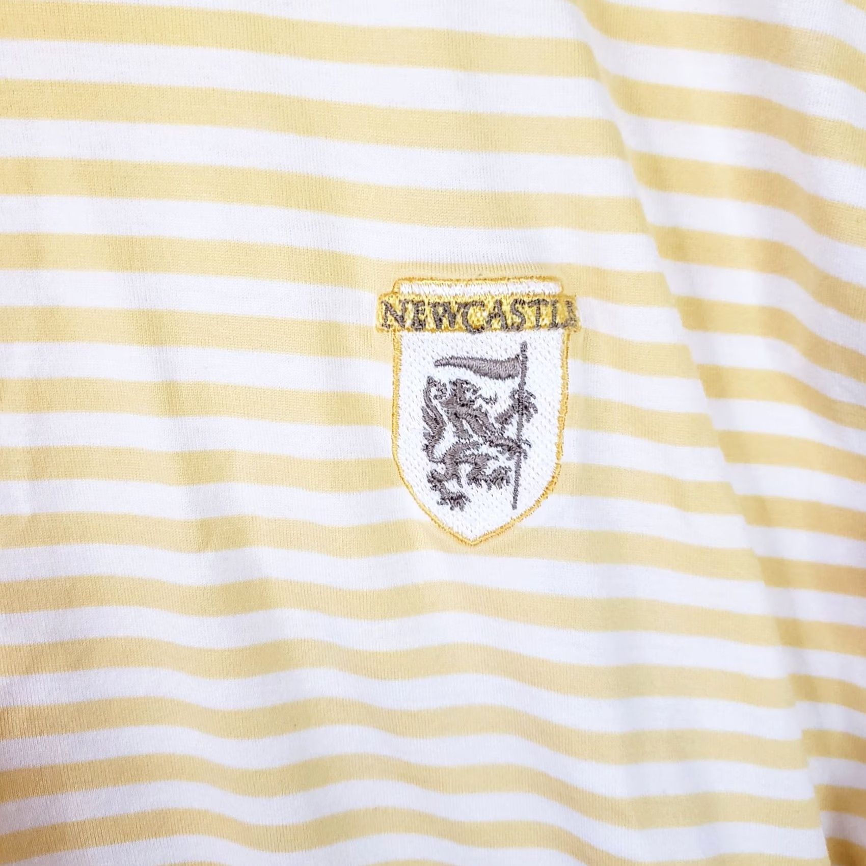 Vintage Fairway & Greene Yellow Striped Short Sleeve Polo Golf Shirt Men's L Newcastle Logo Size US L / EU 52-54 / 3 - 5 Thumbnail