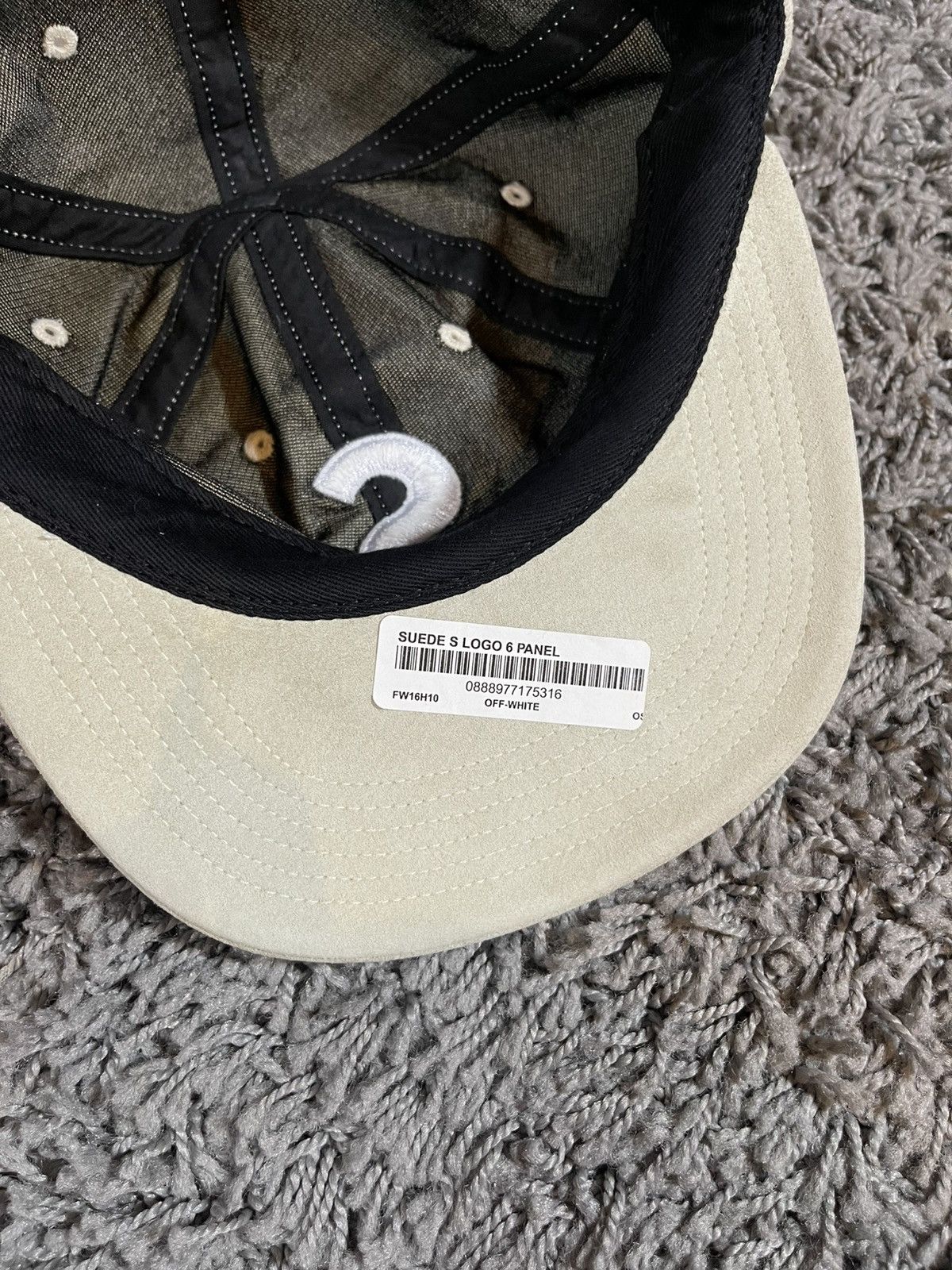 Supreme 2016FW Supreme Suede S Logo 6 Panel Hat Camp Cap Off White Size ONE SIZE - 5 Thumbnail
