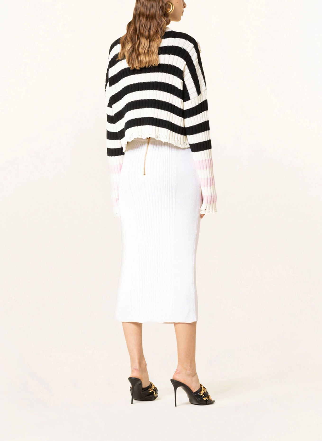 Balmain o1y0625 Midi Skirt in White Size 32" / US 10 / IT 46 - 3 Thumbnail