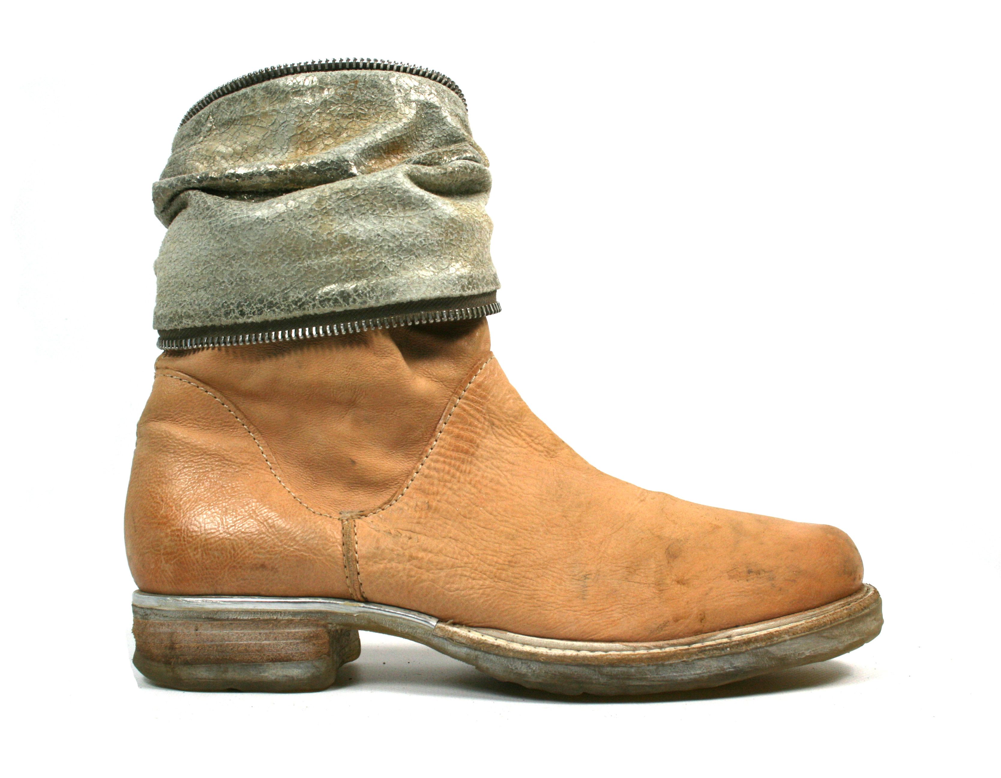 A.S.98 Napoleon Grunge Leather Zipped Biker Boots Size US 9 / IT 39 - 1 Thumbnail