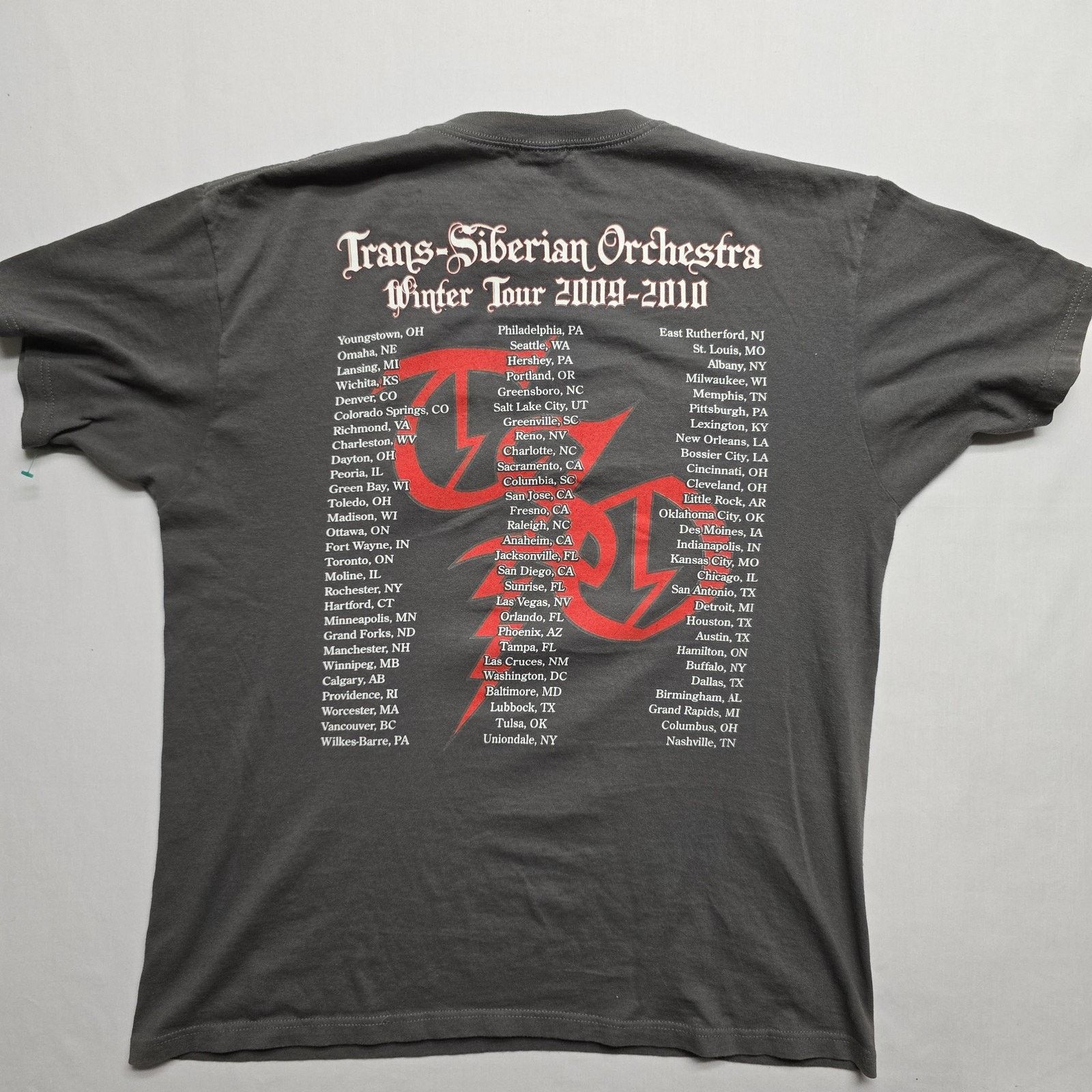 Anvil Trans Siberian Orchestra Shirt Mens XL Winter Tour 2009 2010 Size US XL / EU 56 / 4 - 5 Thumbnail