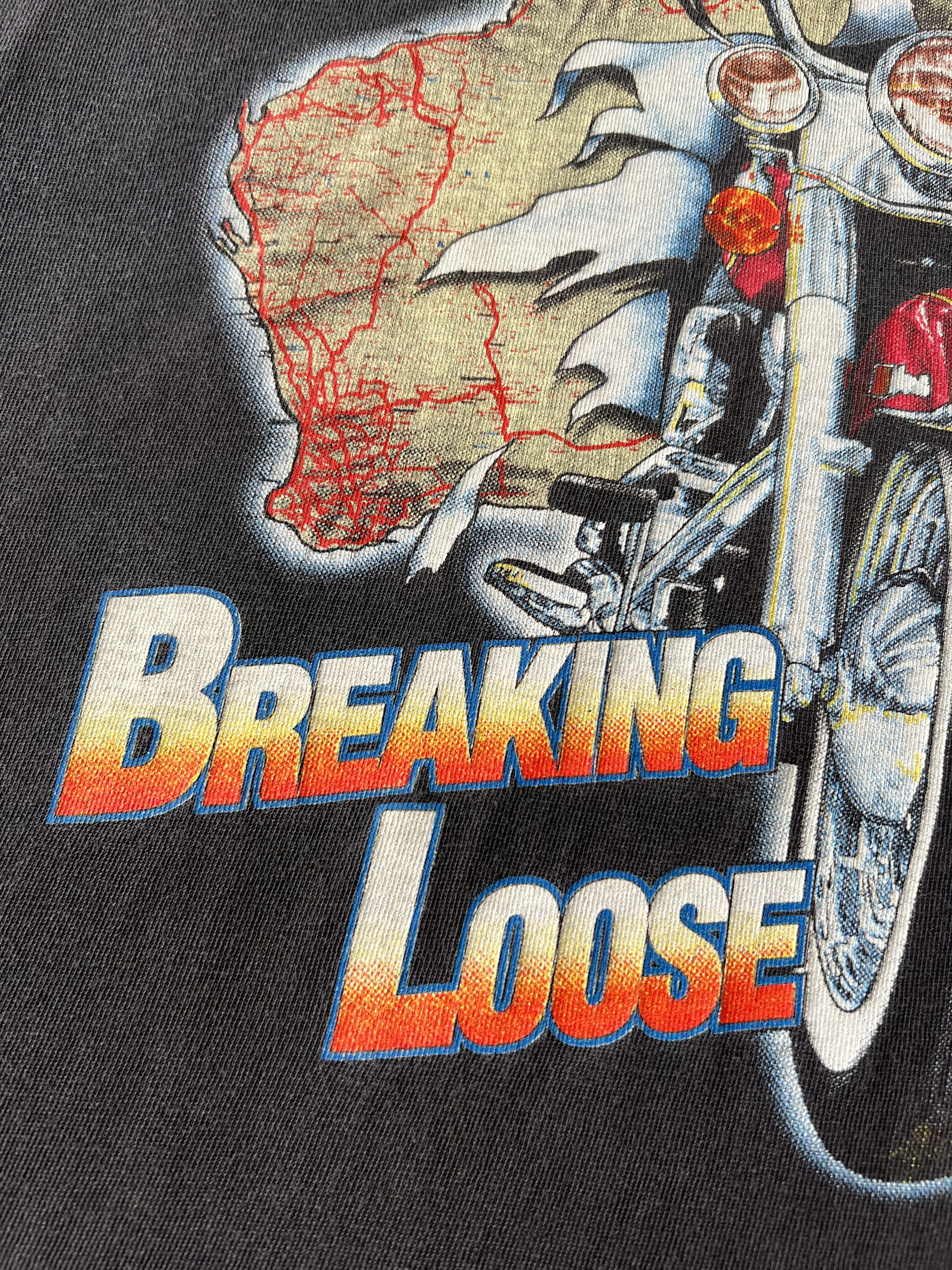 Harley Davidson Vintage 1991 Harley Davidson Australia Breaking Loose Tshirt Size US L / EU 52-54 / 3 - 7 Thumbnail